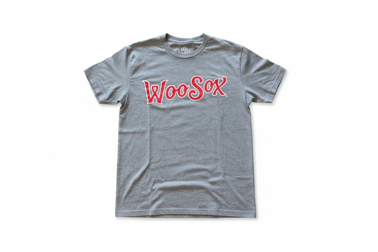Worcester Red Sox Grey Vertical Mascots Tee
