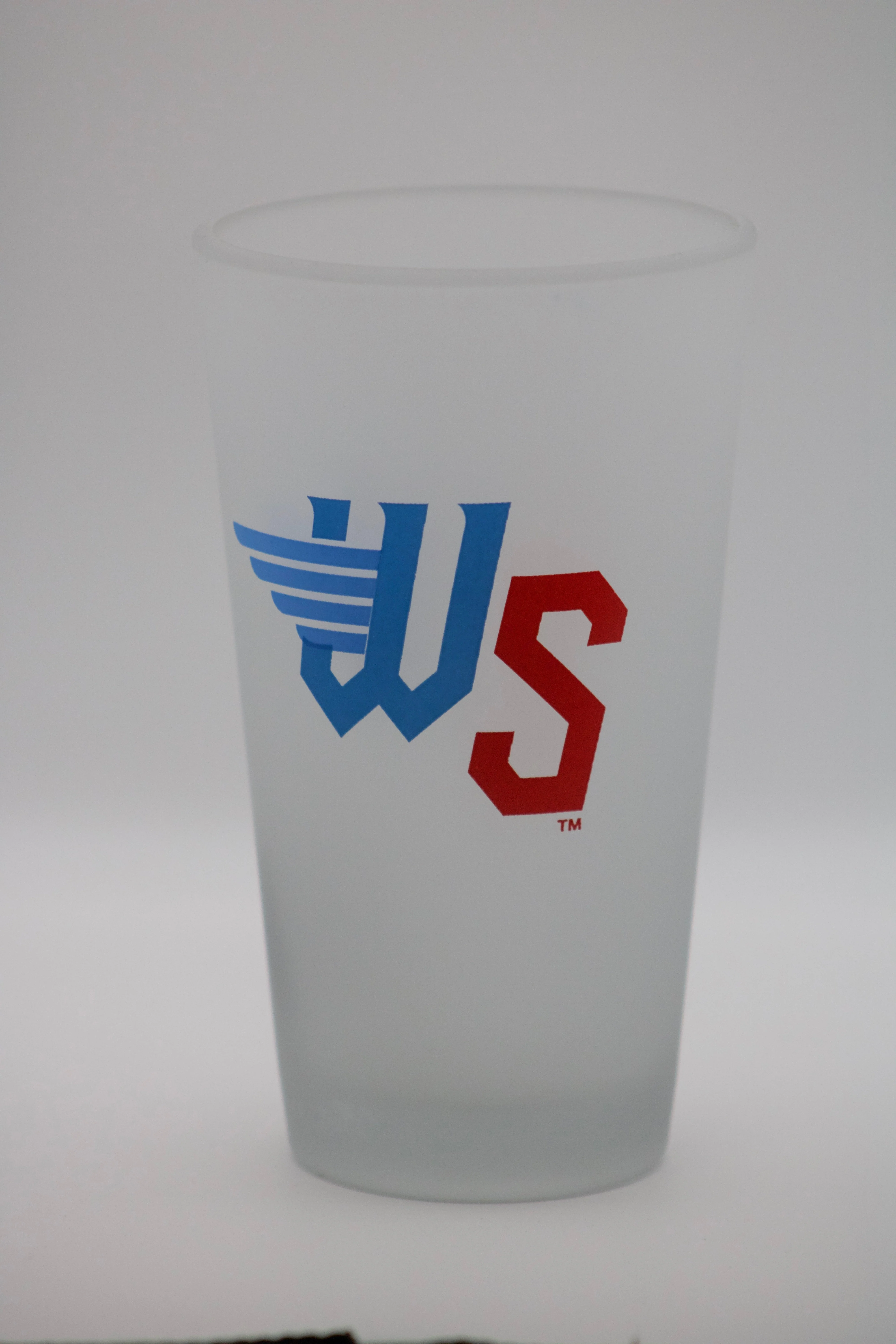 Wichita Wind Surge Road Logo 16oz Frosted Beer Pint Glass