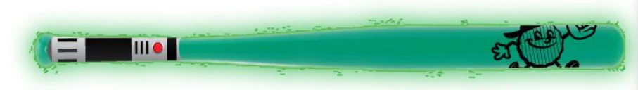 18" Green Light Saber Mini Bat