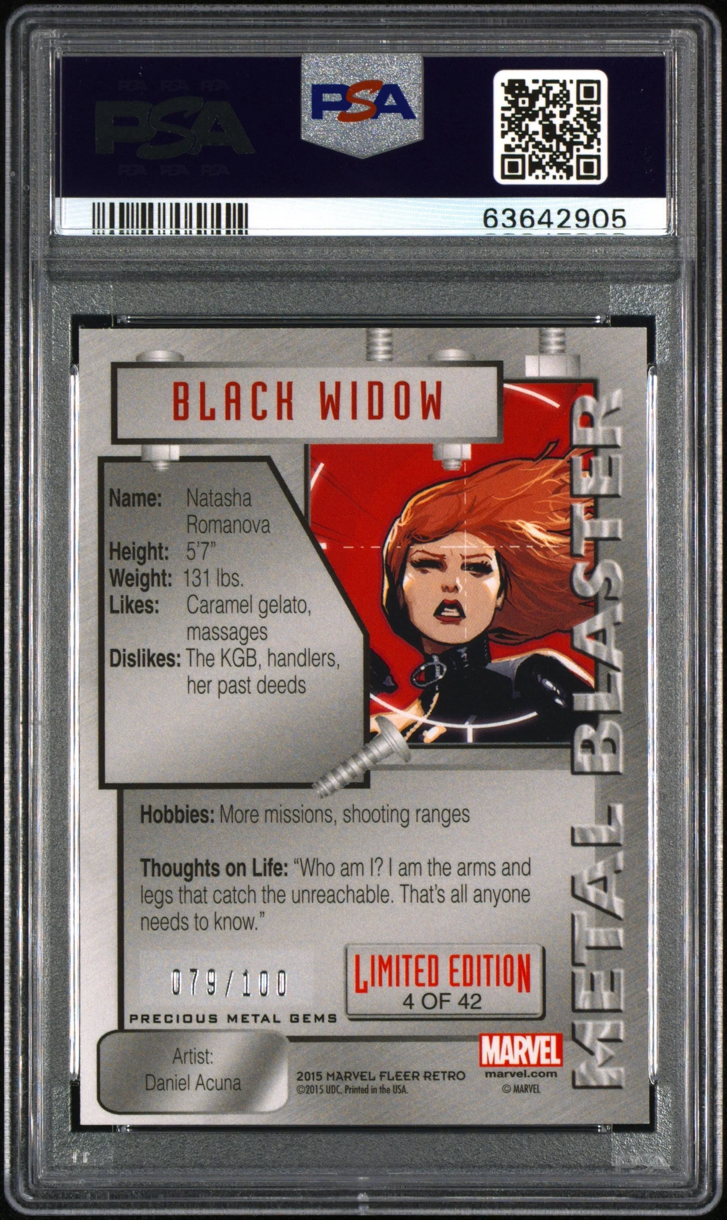 2015 Fleer Retro Marvel 1995 Fleer Marvel Metal B - Image 2