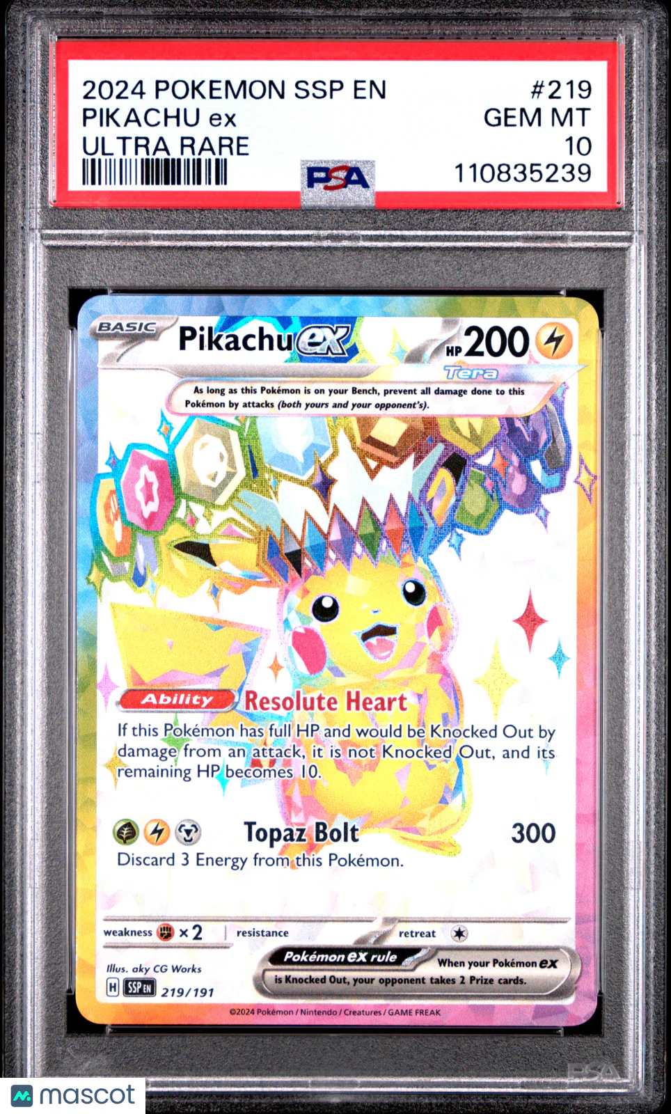 2024 Pokemon SSP EN-Surging Sparks Pikachu EX Ult