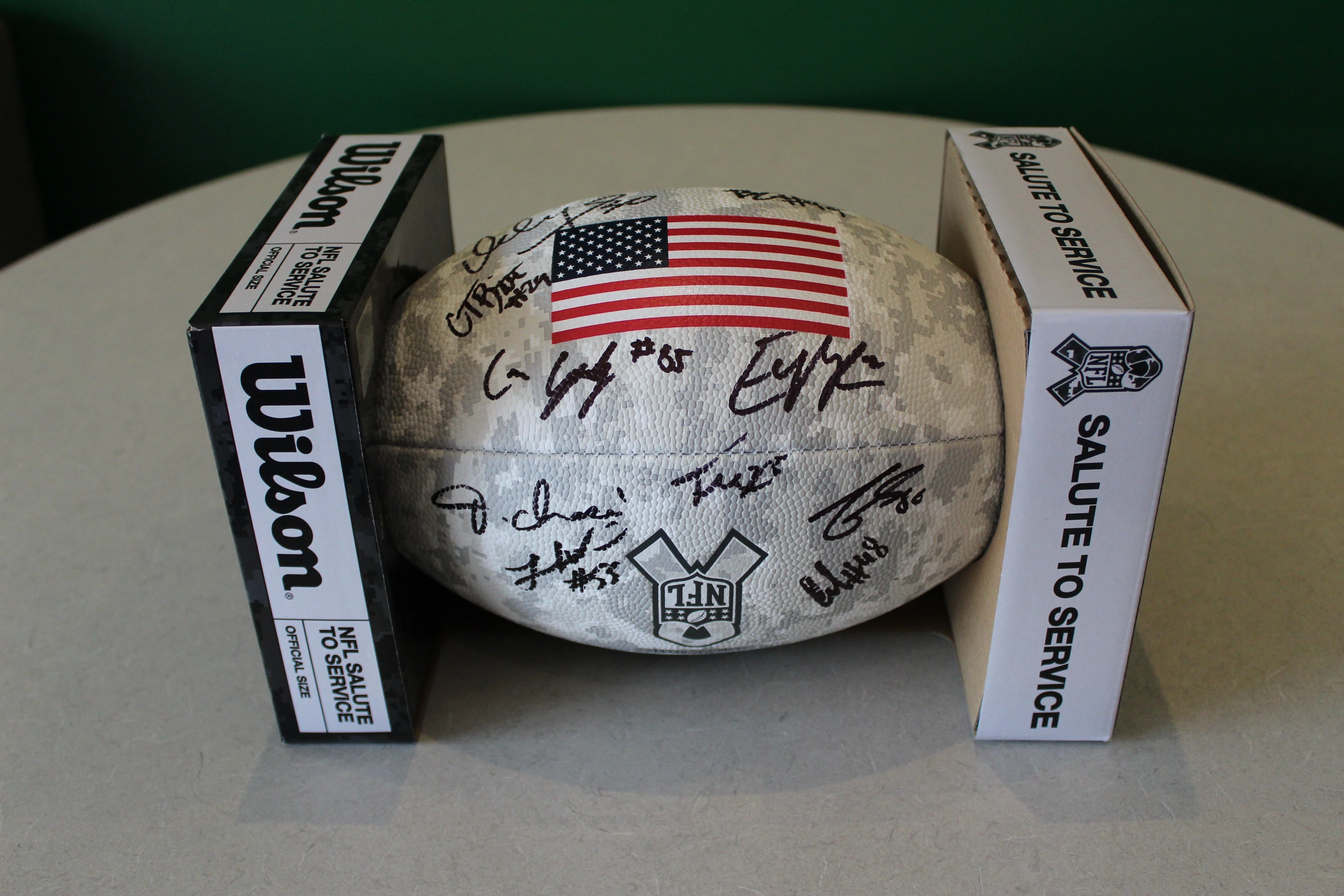 2025 Logan Wilson Celebrity Softball Game Autographed Bats and Footballs - Image 4