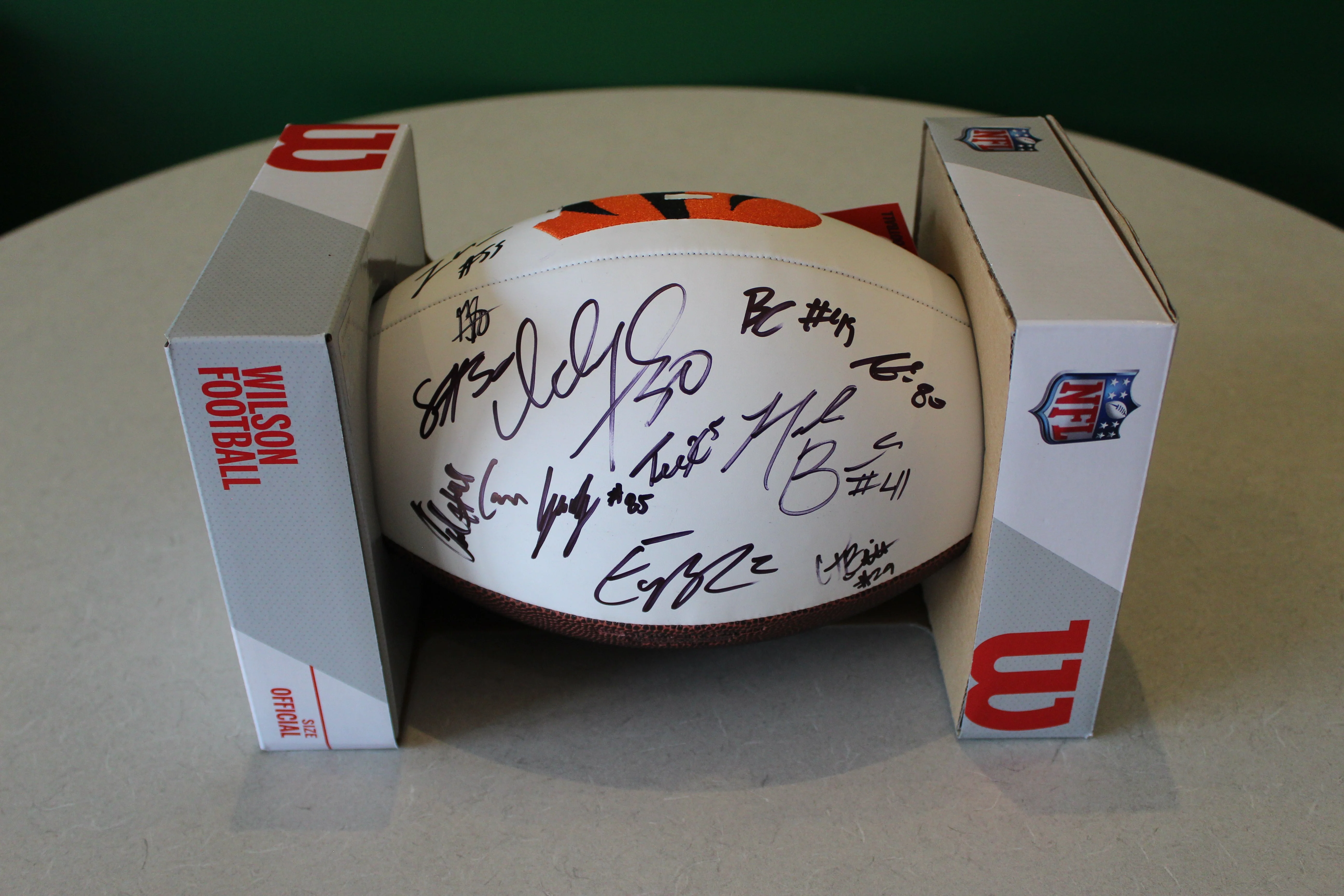 2025 Logan Wilson Celebrity Softball Game Autographed Bats and Footballs - Image 6