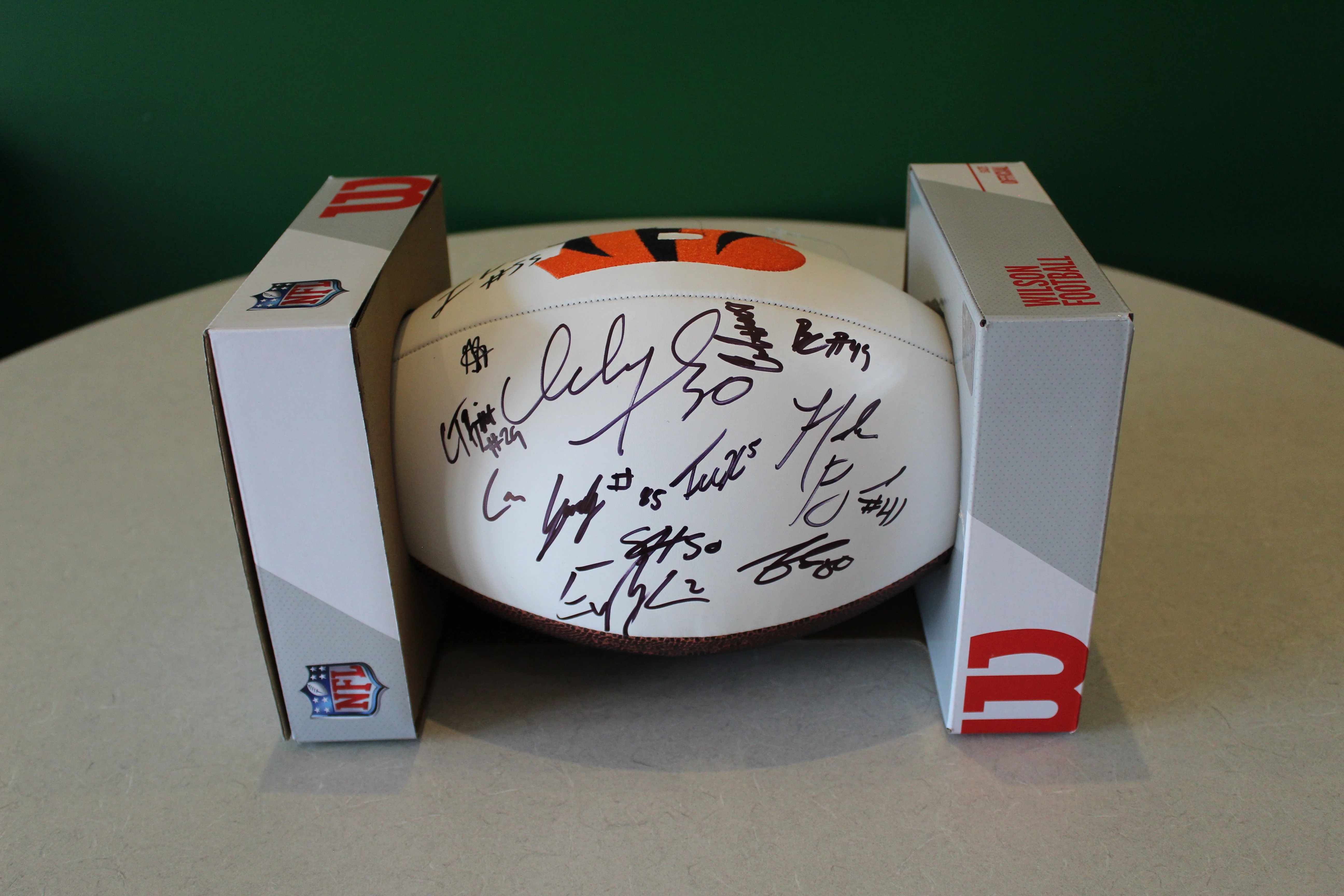 2025 Logan Wilson Celebrity Softball Game Autographed Bats and Footballs - Image 7