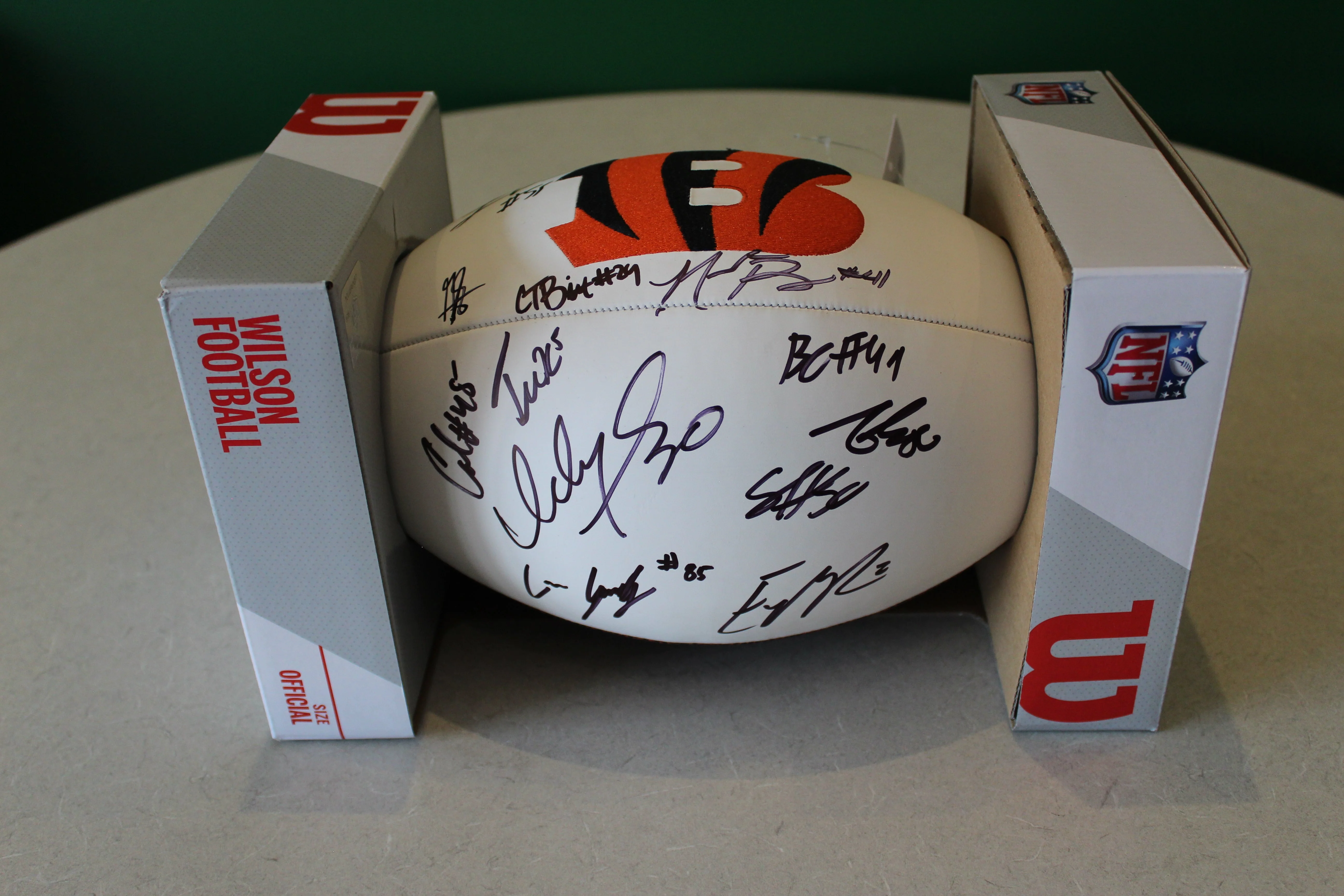 2025 Logan Wilson Celebrity Softball Game Autographed Bats and Footballs - Image 8