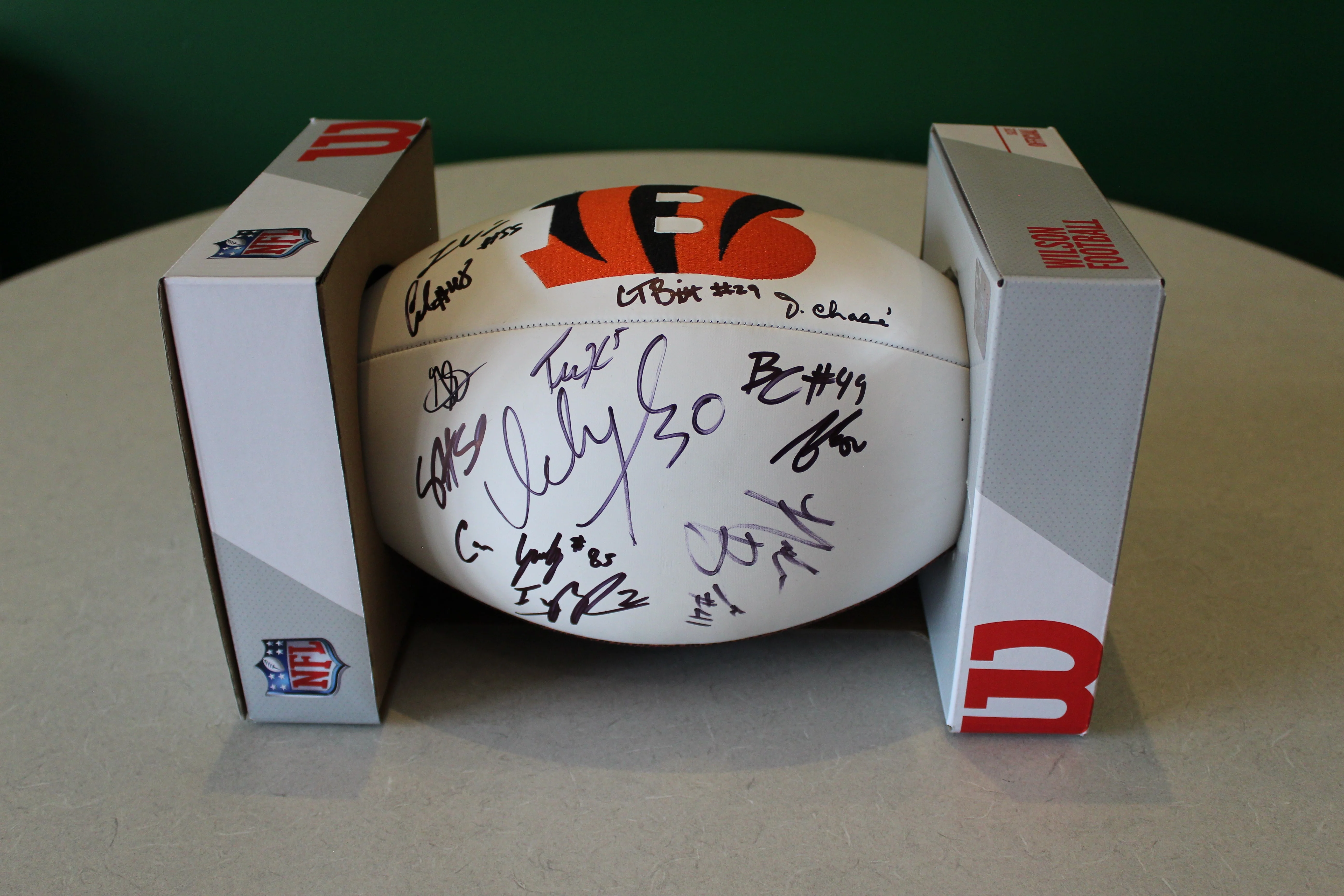 2025 Logan Wilson Celebrity Softball Game Autographed Bats and Footballs - Image 9