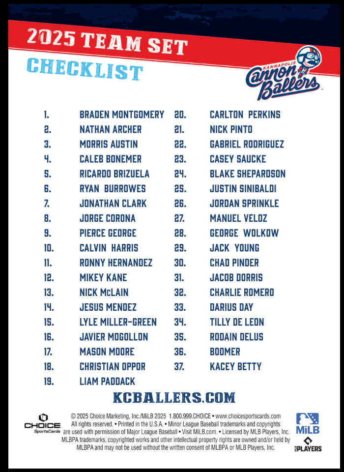 2025 Player Card Team Set - Image 2
