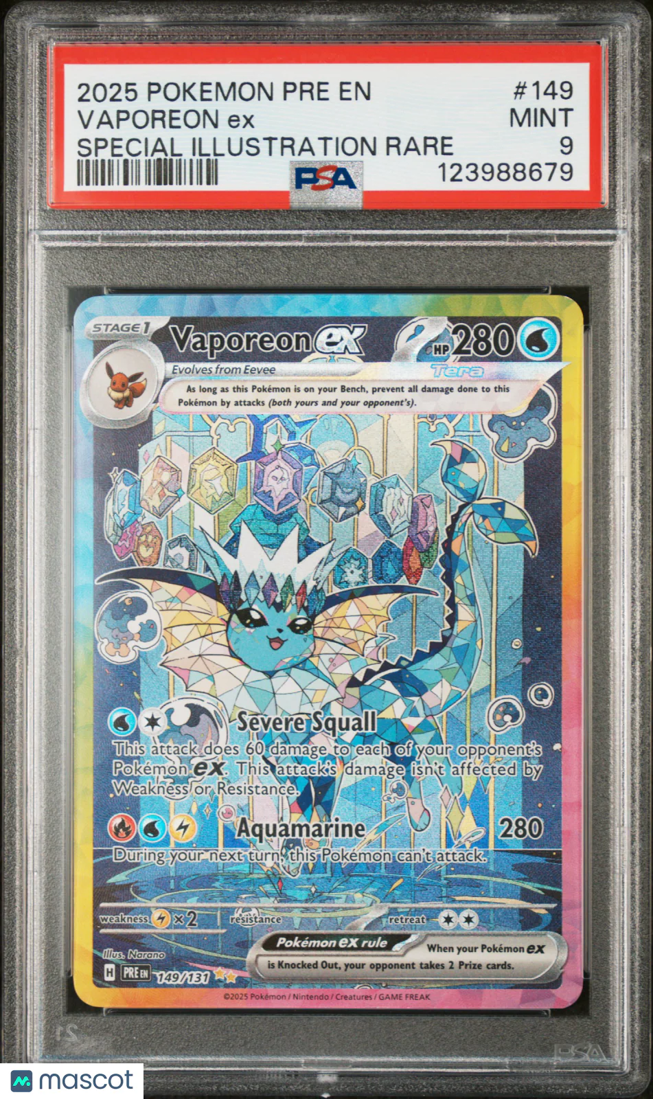2025 Pokemon Pre EN-Prismatic Evolutions Vaporeon