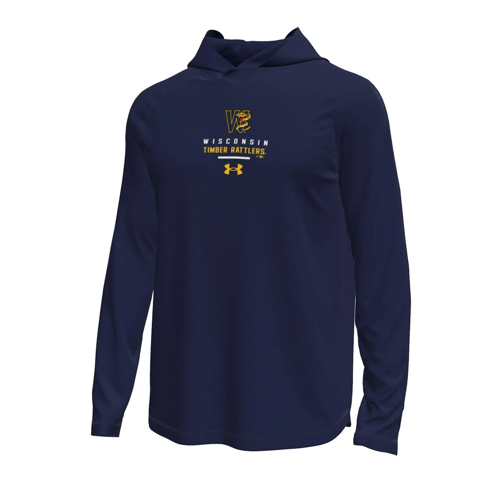 2026 Brewers Sunday Under Armour Tech Stretch Navy Long Sleeve Hood