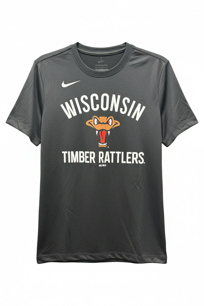 2026 Timber Rattlers Nike Legend SS Black Tee