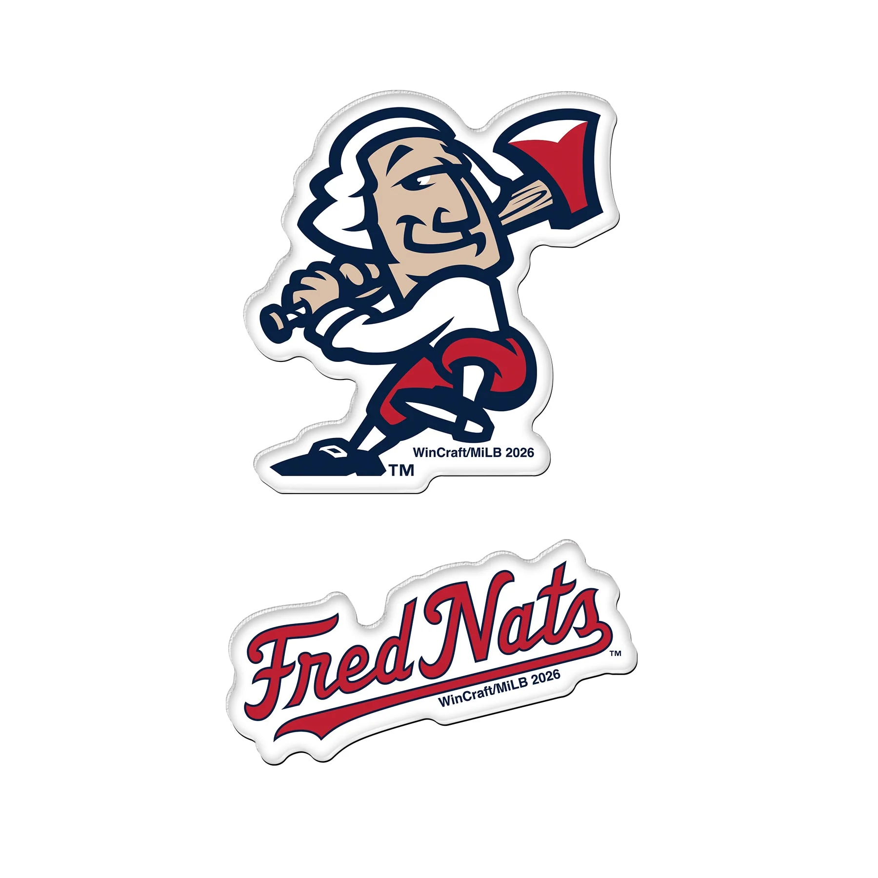 2pk George/FredNats Acrylic Magnet Set