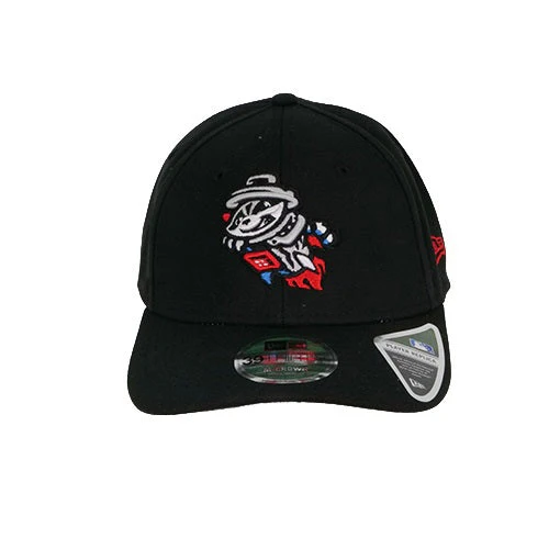 Rocket City Trash Pandas New Era 39THIRTY M Crown Black Primary Stretch Fit Cap
