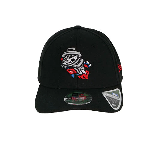 Rocket City Trash Pandas New Era 39THIRTY M Crown Black Primary Stretch Fit Cap - Image 3
