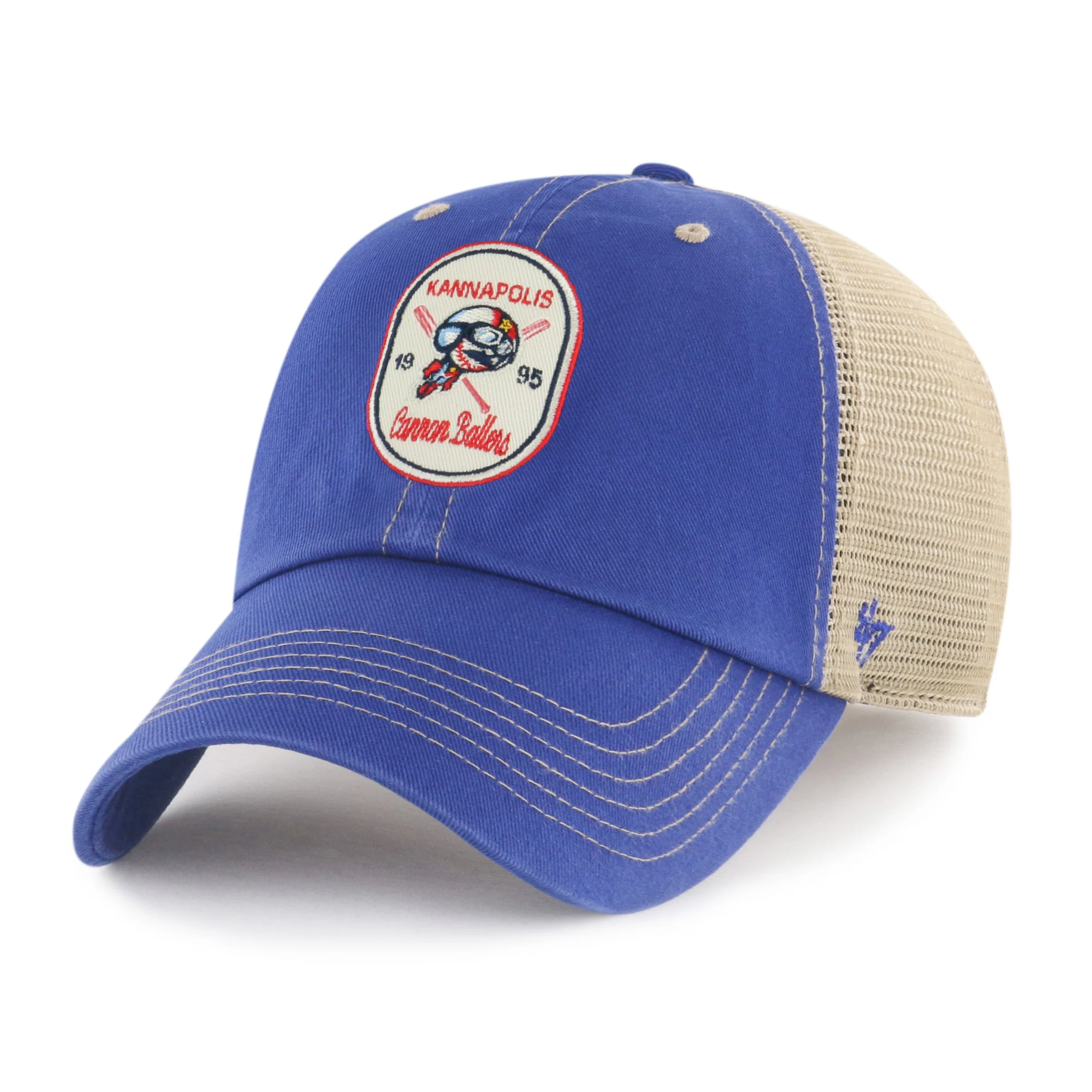 '47 Brand Royal Crosspatch Mesh Snapback Clean Up Cap
