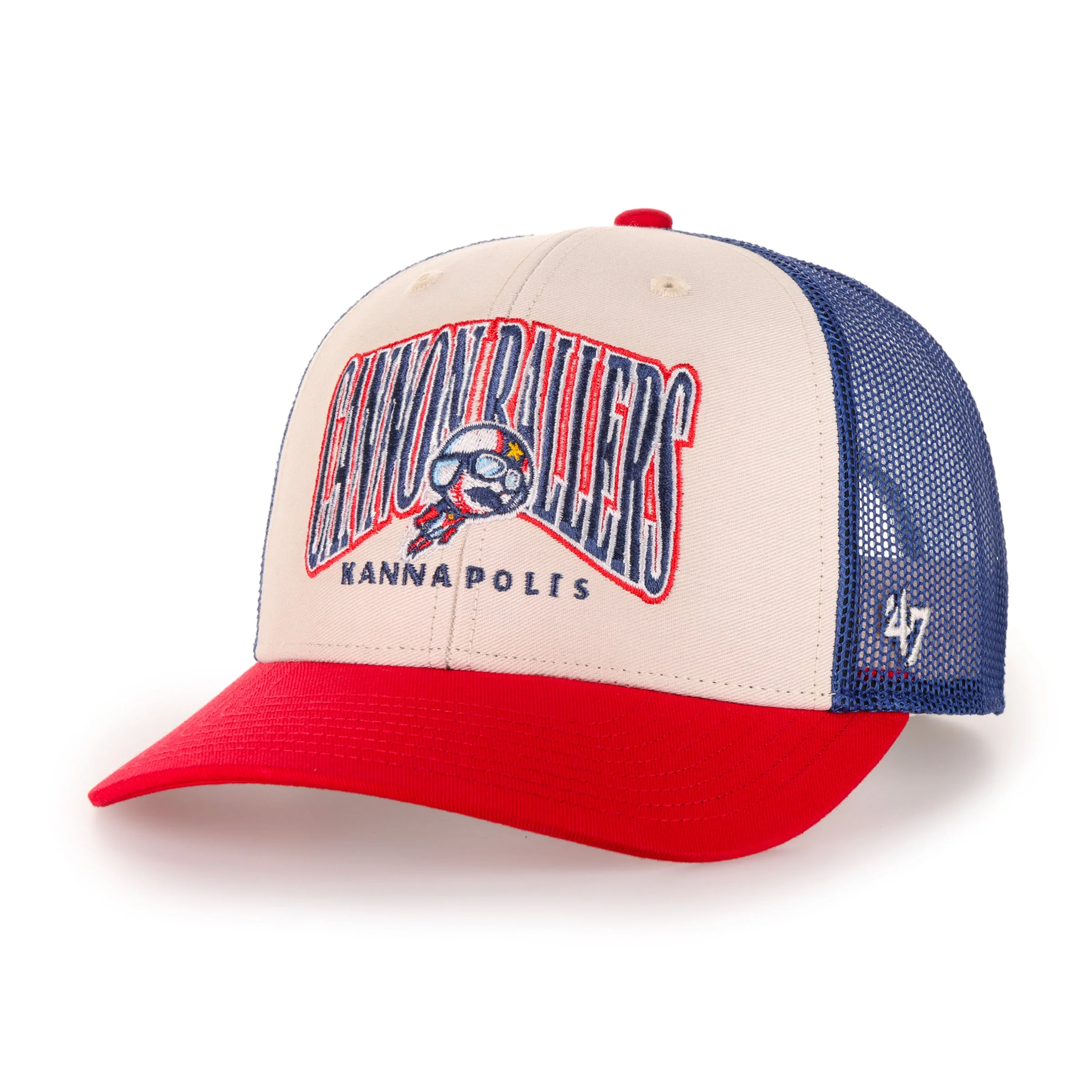 '47 Brand Tri-Color Drawbridge Snapback Mesh Trucker Cap