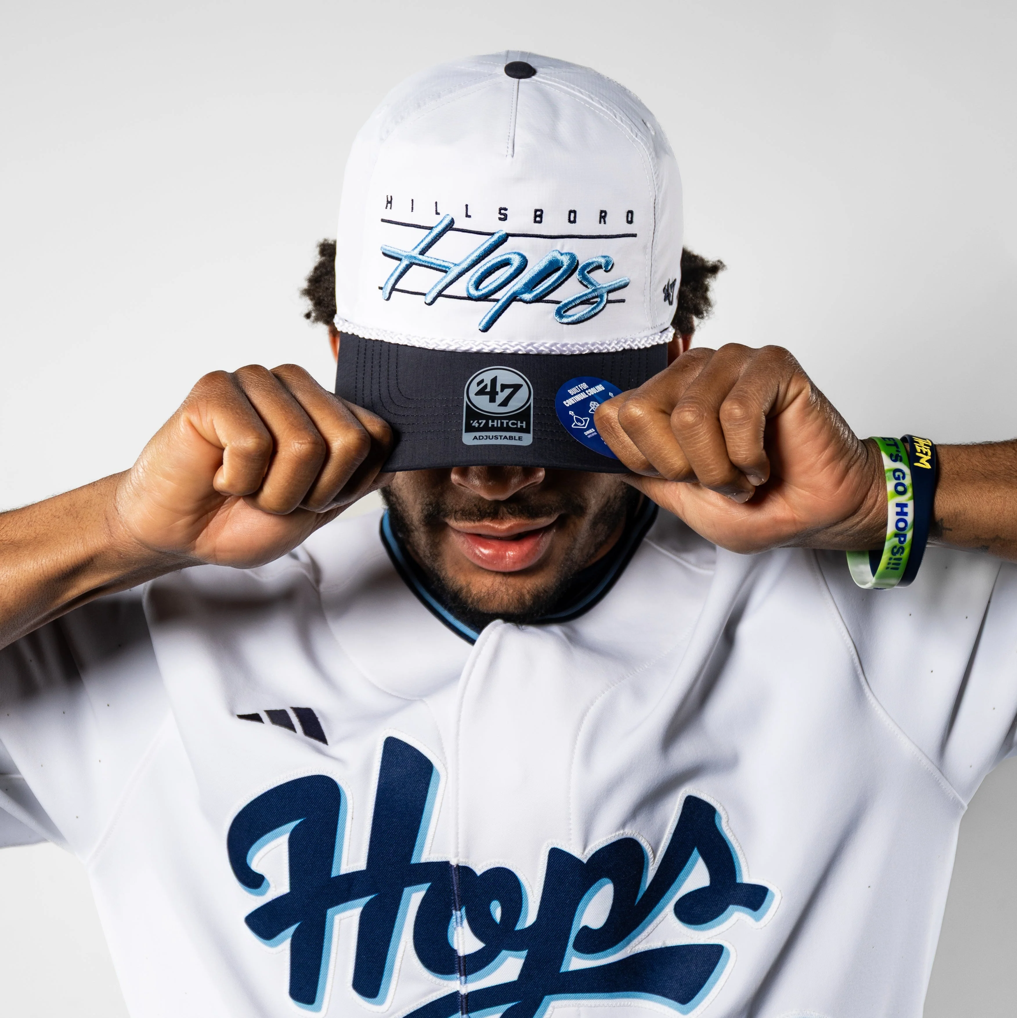 '47 Brand White Condor Hitch Cap, Hillsboro Hops - Image 2