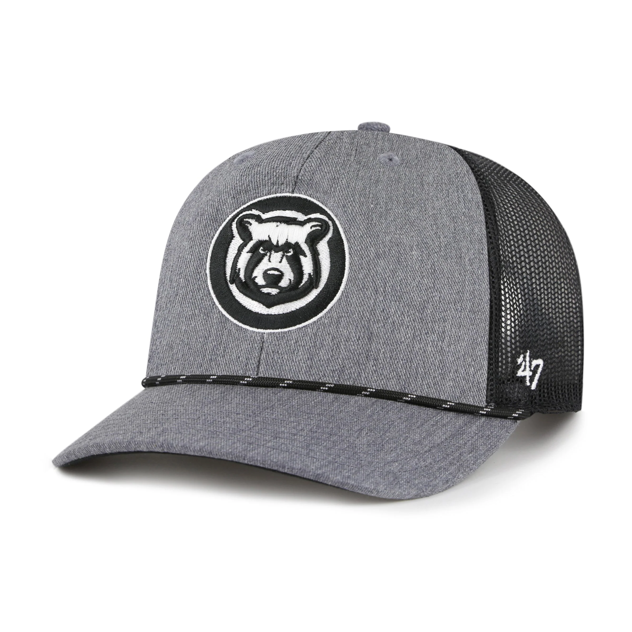 47 Charcoal Circle Bear Trucker