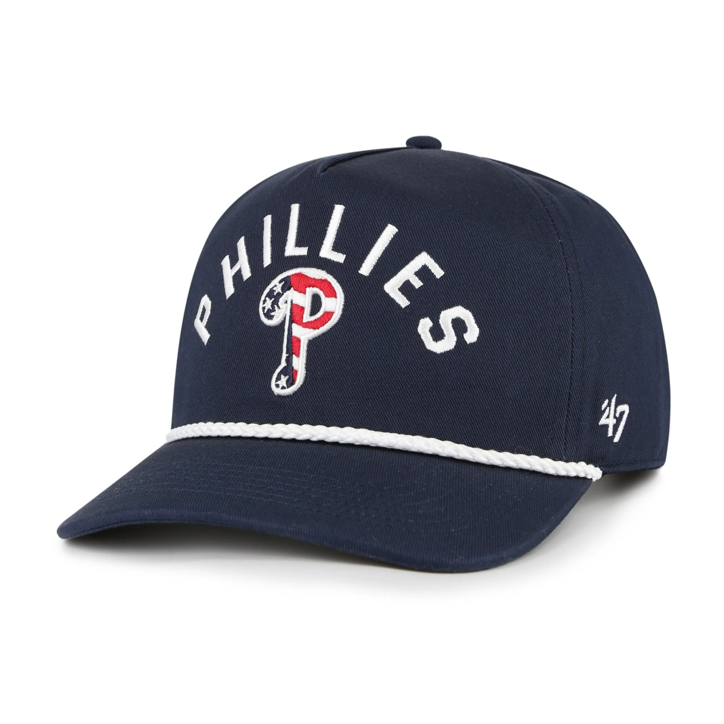 '47 Philadelphia Phillies Navy Flag Fill Arc Hitch with Rope Hat