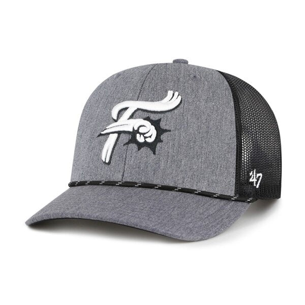 '47 Reading Fightin Phils Charcoal Rope Trucker Hat