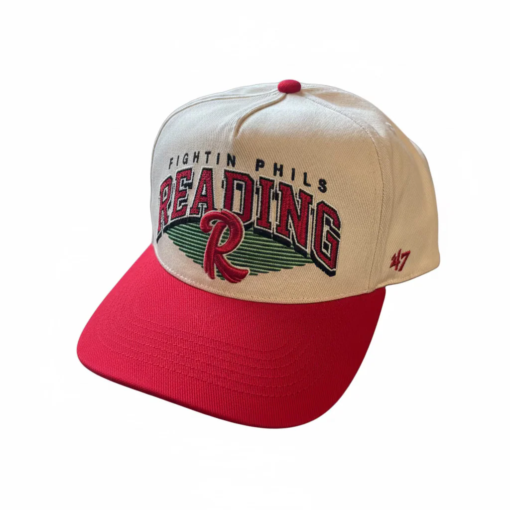 '47 Reading Fightin Phils Tan/Red Pomona Hitch Snapback Hat