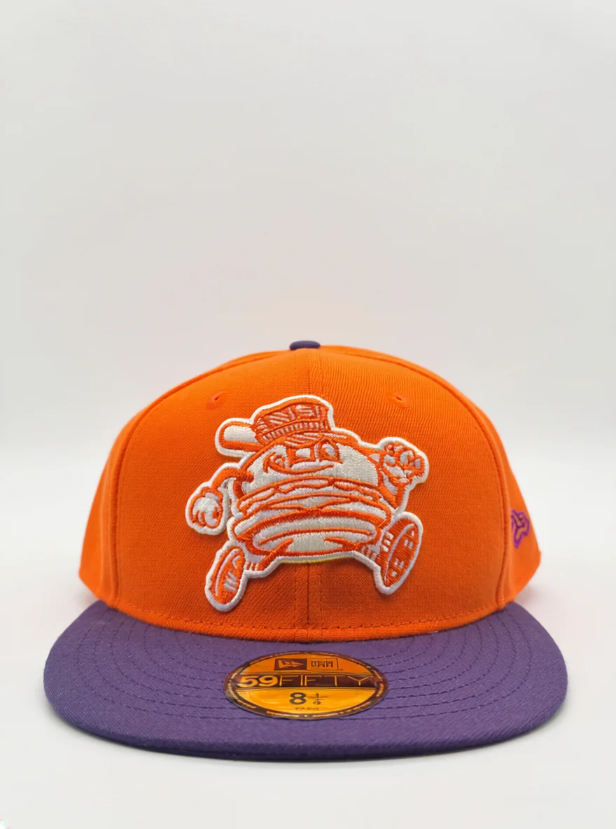 5950 New Era Fitted Clemson Co Brand Burger Logo Cap