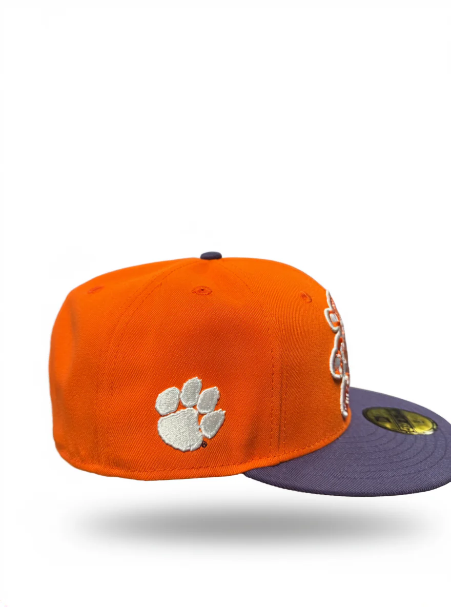 5950 New Era Fitted Clemson Co Brand Burger Logo Cap - Image 3