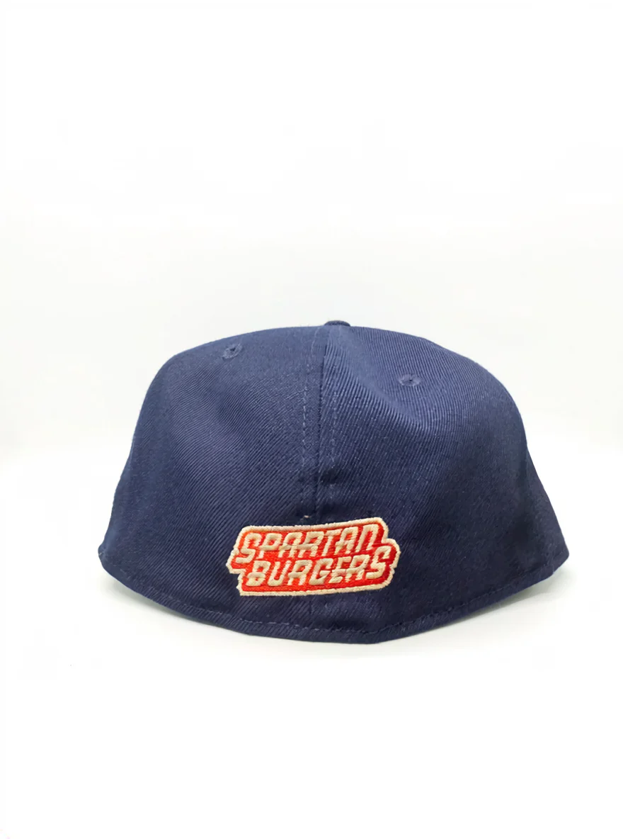 5950 New Era Fitted Royal Blue Burger Logo Cap - Image 3