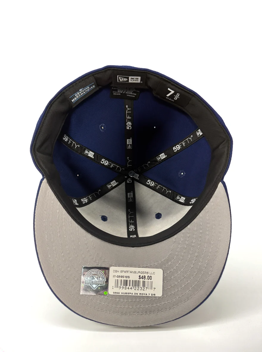 5950 New Era Fitted Royal Blue Burger Logo Cap - Image 4