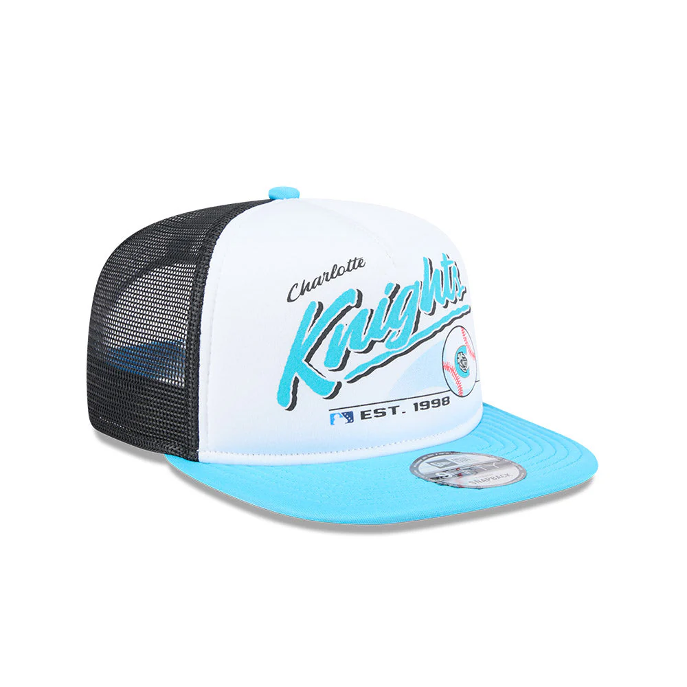Charlotte Knights New Era 9FIFTY A-Frame Retro Script Snapback Cap - Image 2