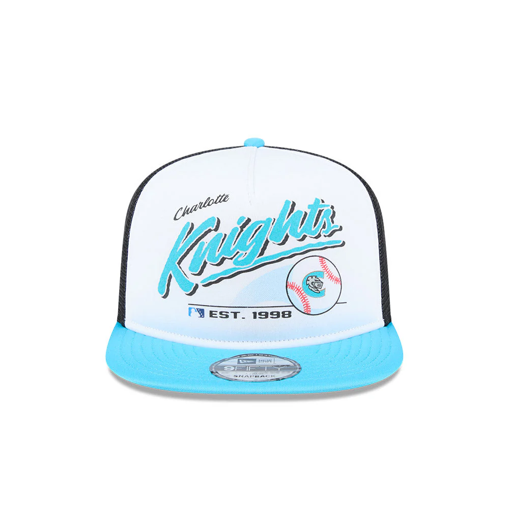 Charlotte Knights New Era 9FIFTY A-Frame Retro Script Snapback Cap - Image 3