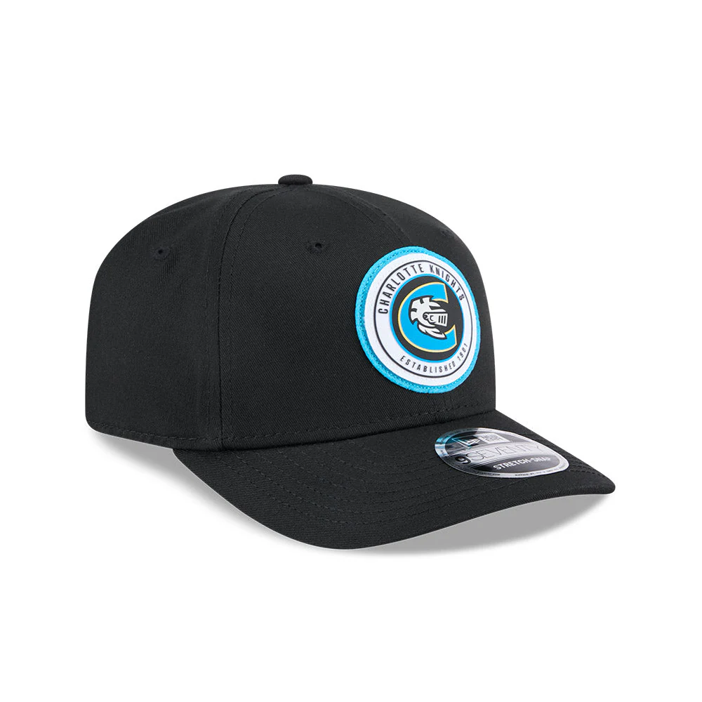 Charlotte Knights New Era 9SEVENTY Circle Patch Stretch Snap Cap - Image 2