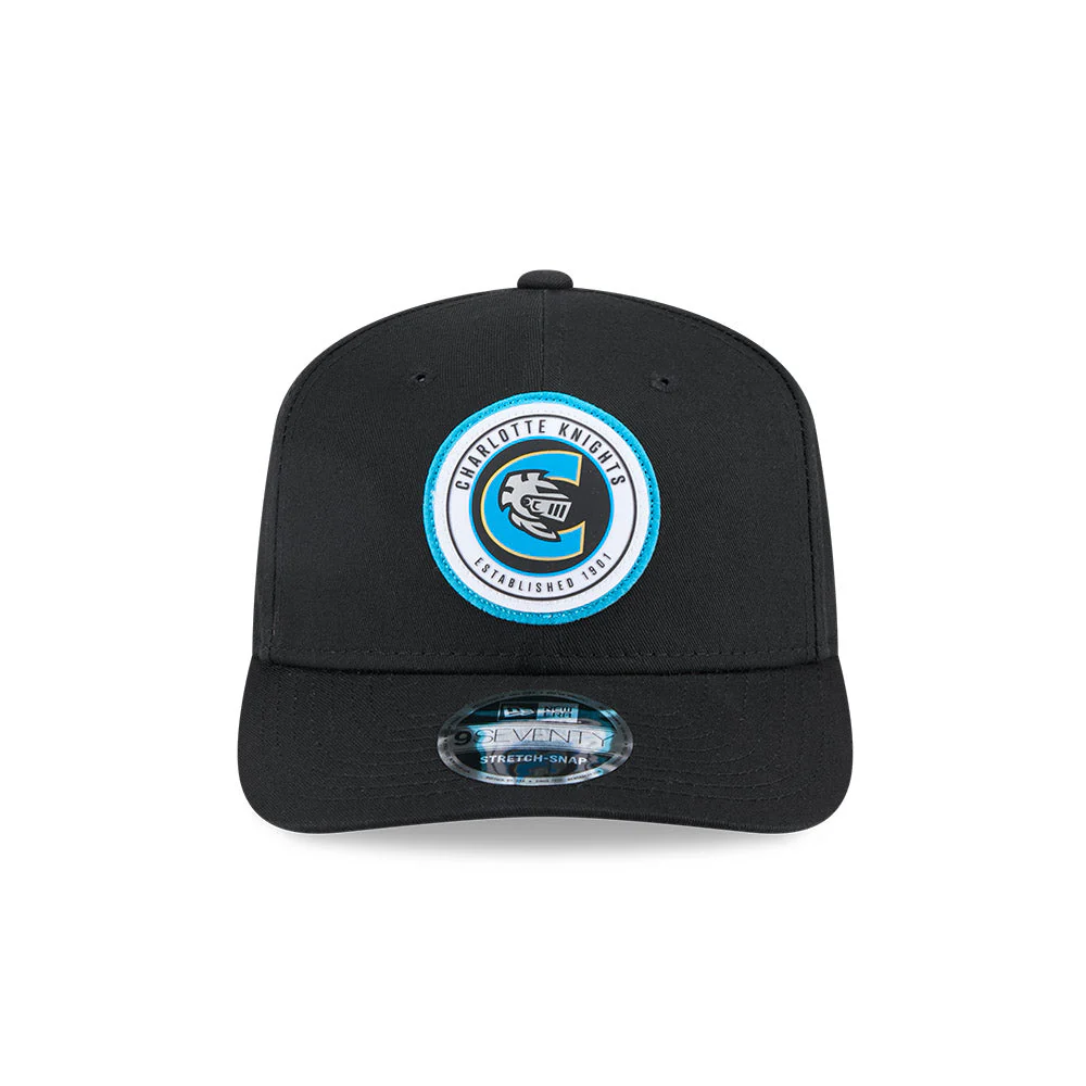 Charlotte Knights New Era 9SEVENTY Circle Patch Stretch Snap Cap - Image 3