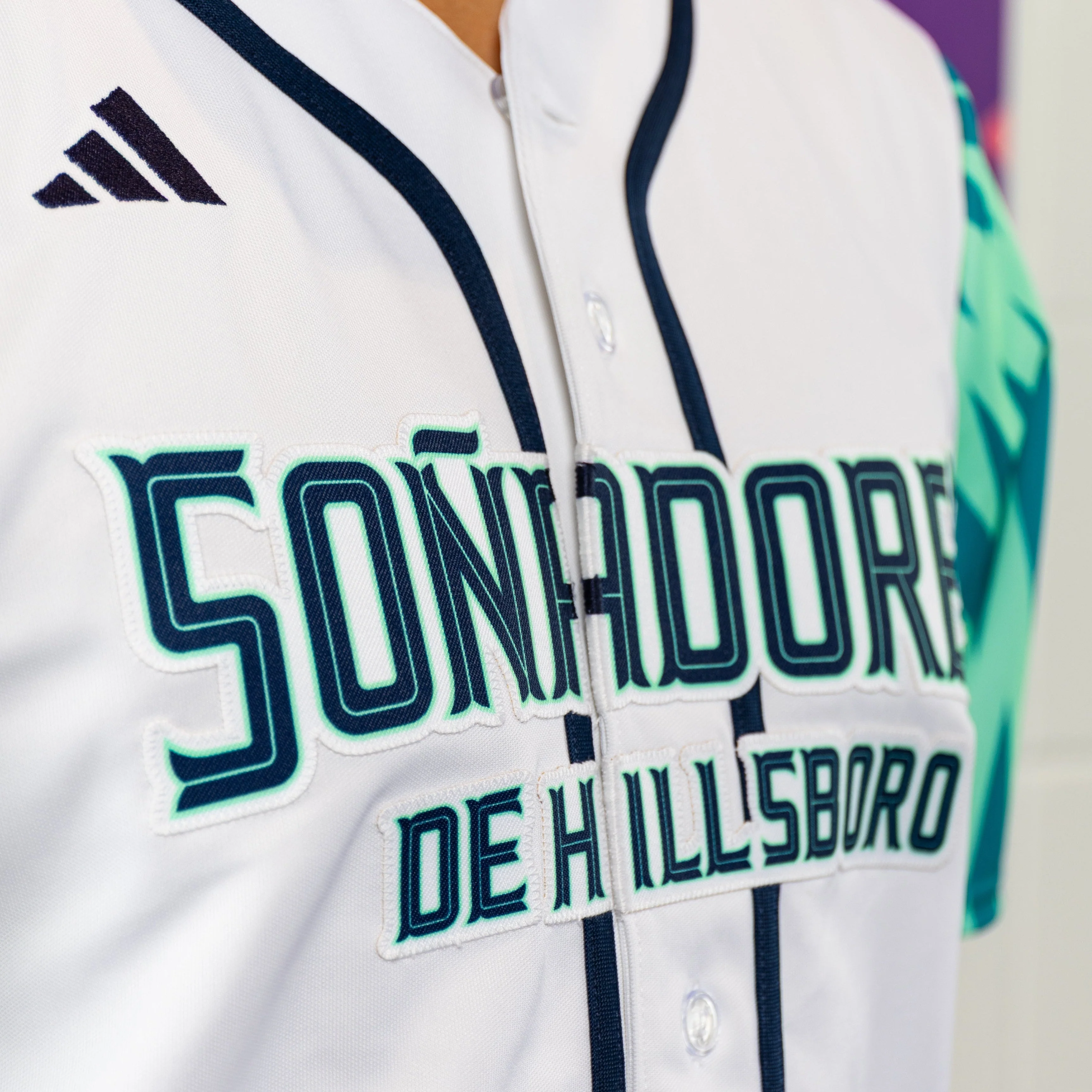 adidas Official Replica Soñadores Jersey, Hillsboro Hops - Image 2