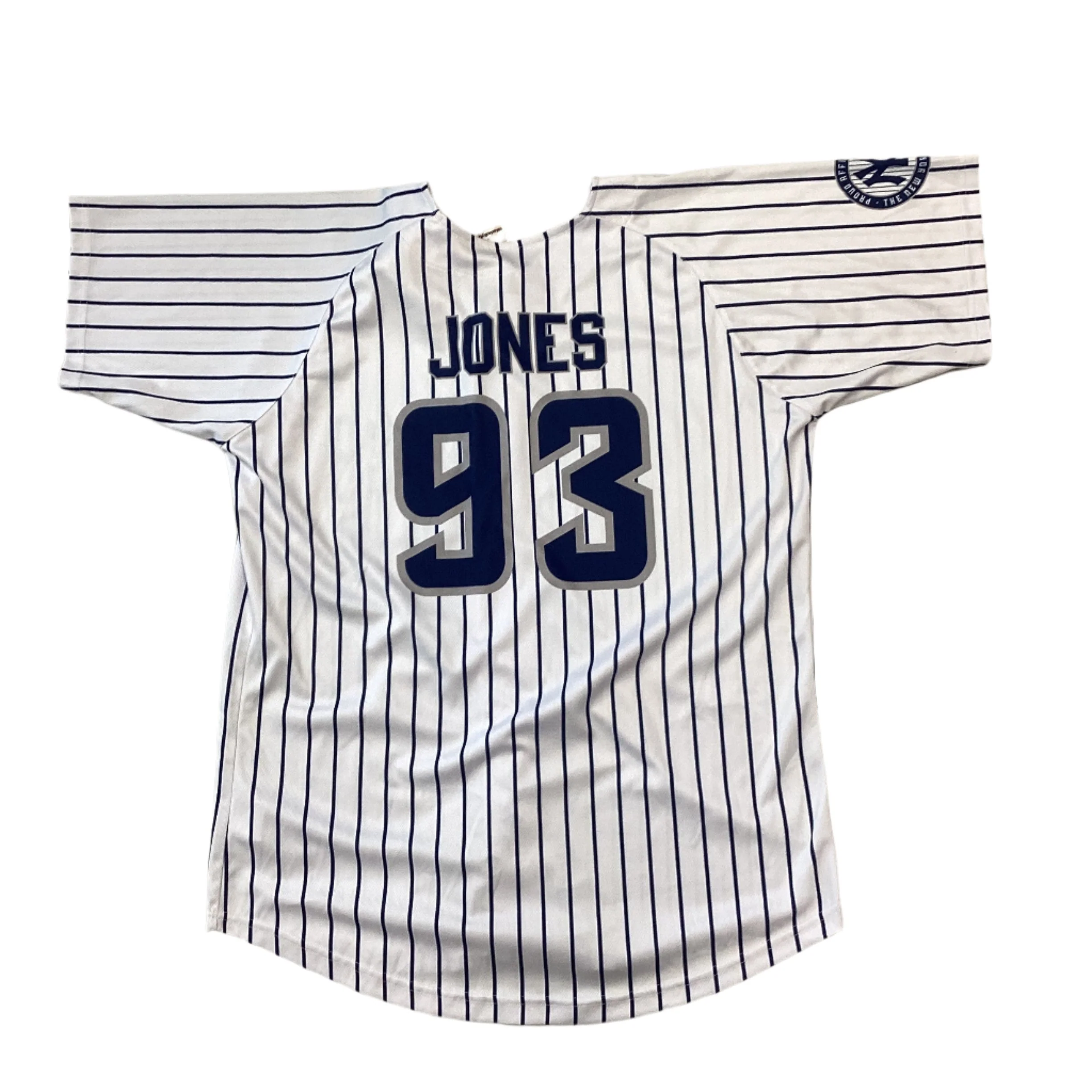ADULT Jones #93 Pinstripes Replica FB Home Jersey [SALE]