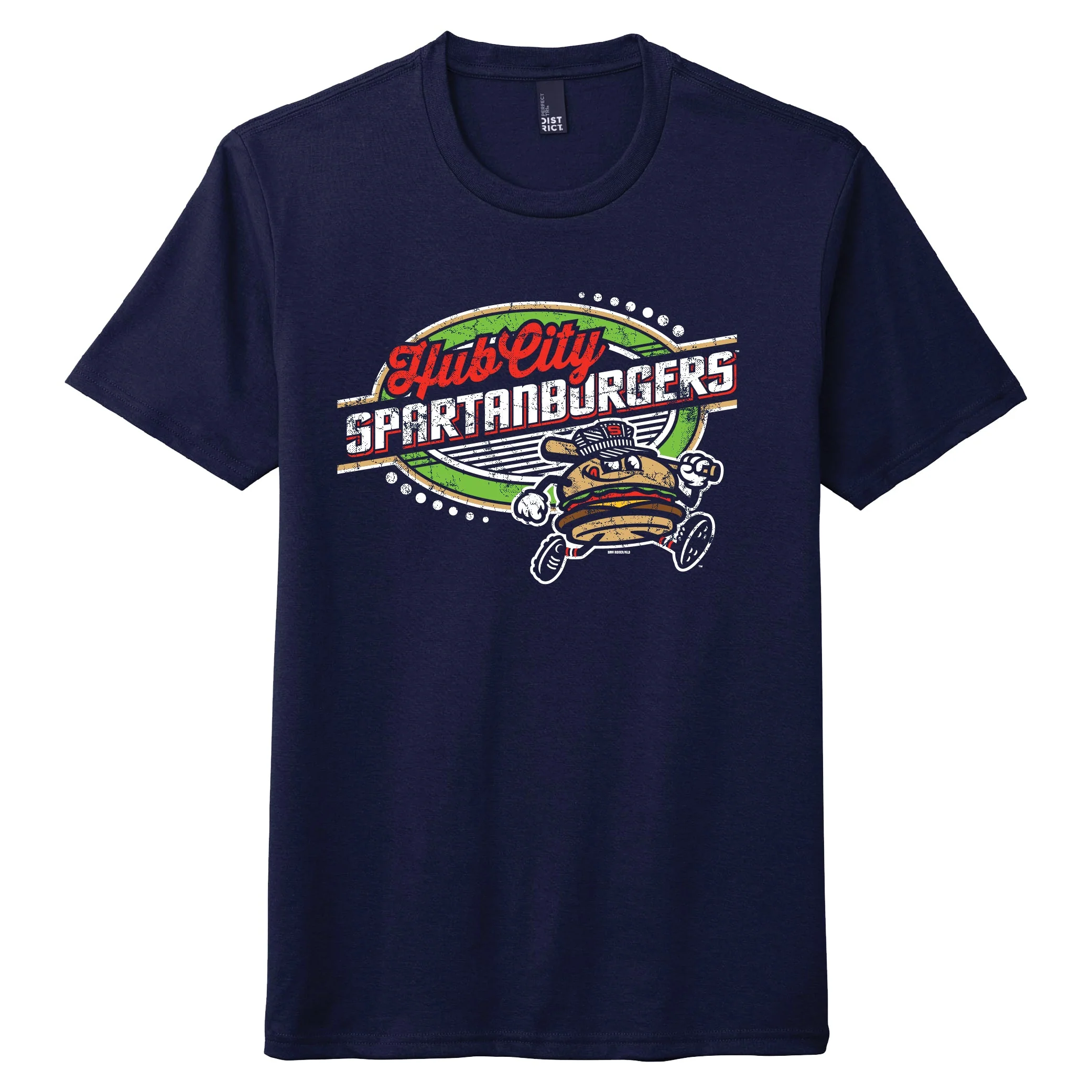 Adult Navy Retro Script Tee