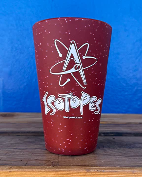 Albuquerque Isotopes Drinkware-Red Silicone Pint - Image 2