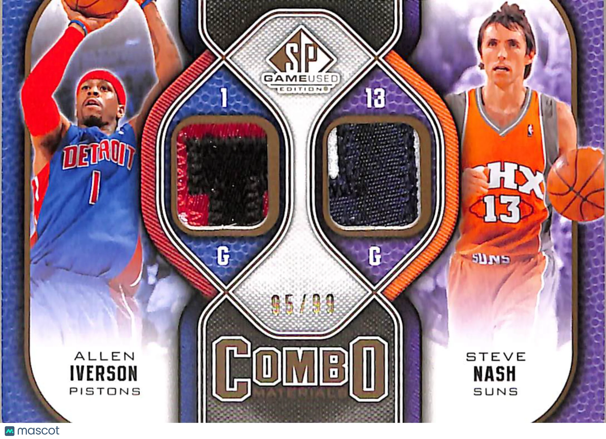 Allen Iverson Steve Nash 2009 SP Game Used Combo