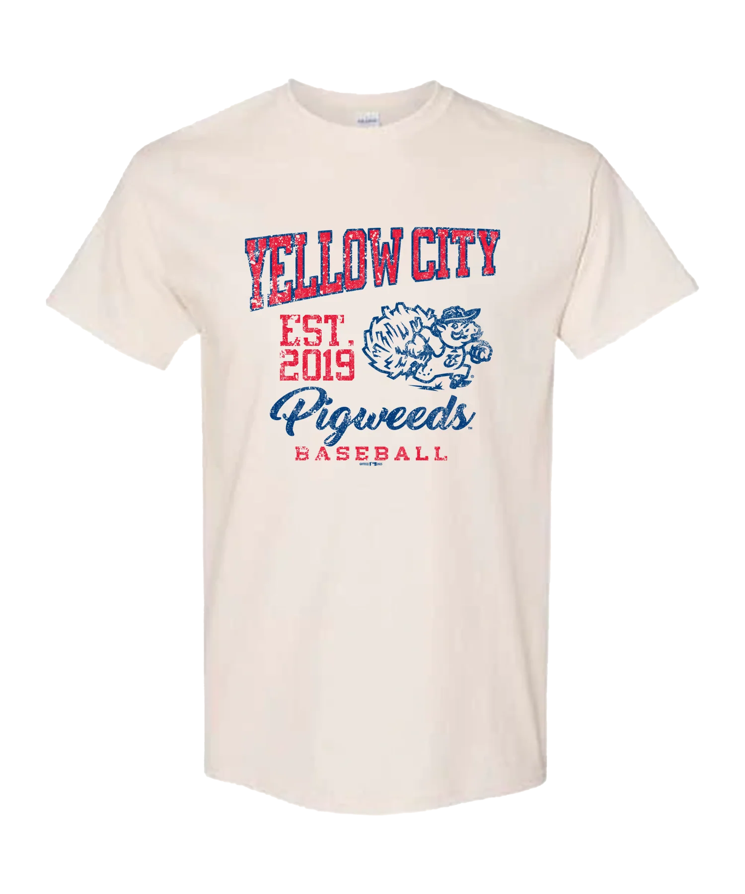Amarillo Sod Poodle Yellow City Pigweeds Cream Tee