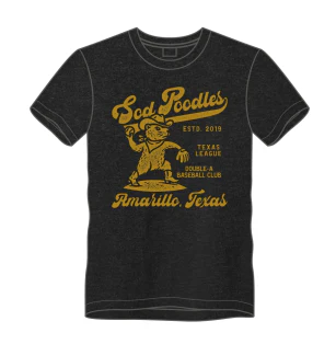 Amarillo Sod Poodles Black Animal Mound Tee