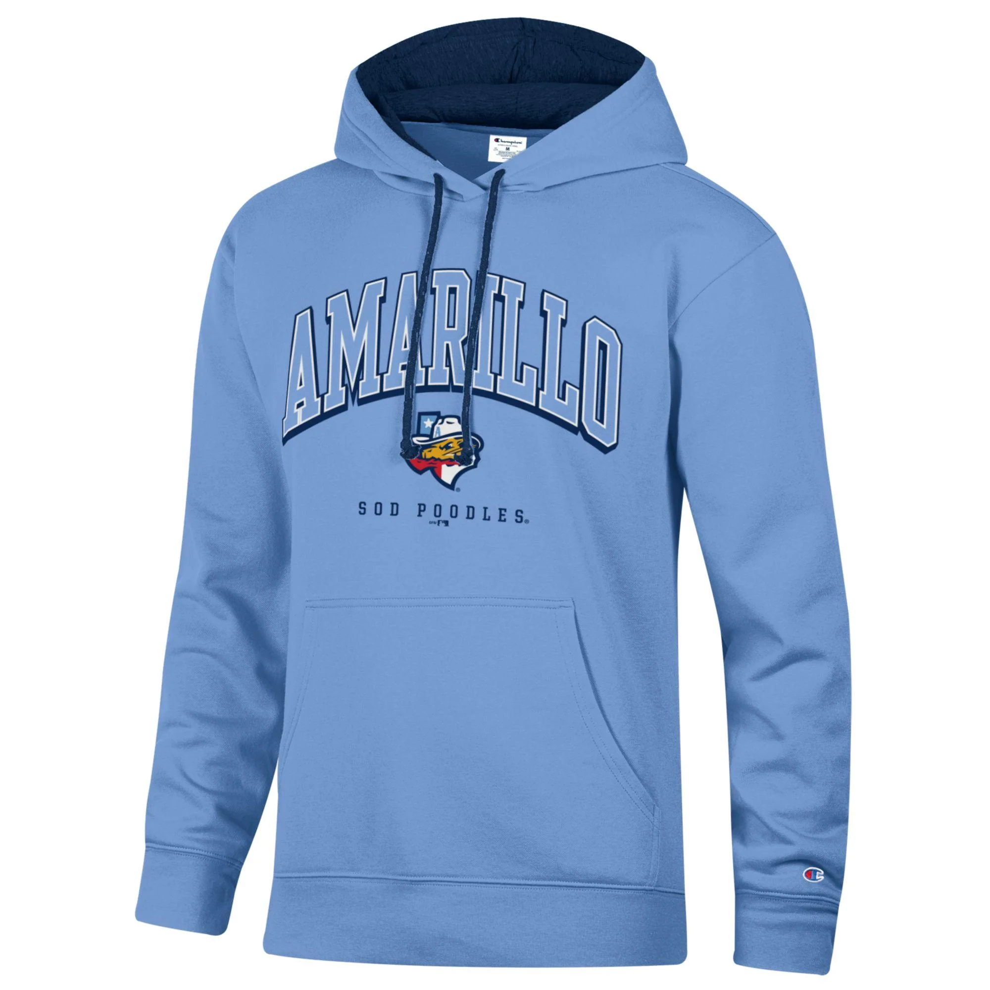 Amarillo Sod Poodles Champion Carolina Blue State Hood