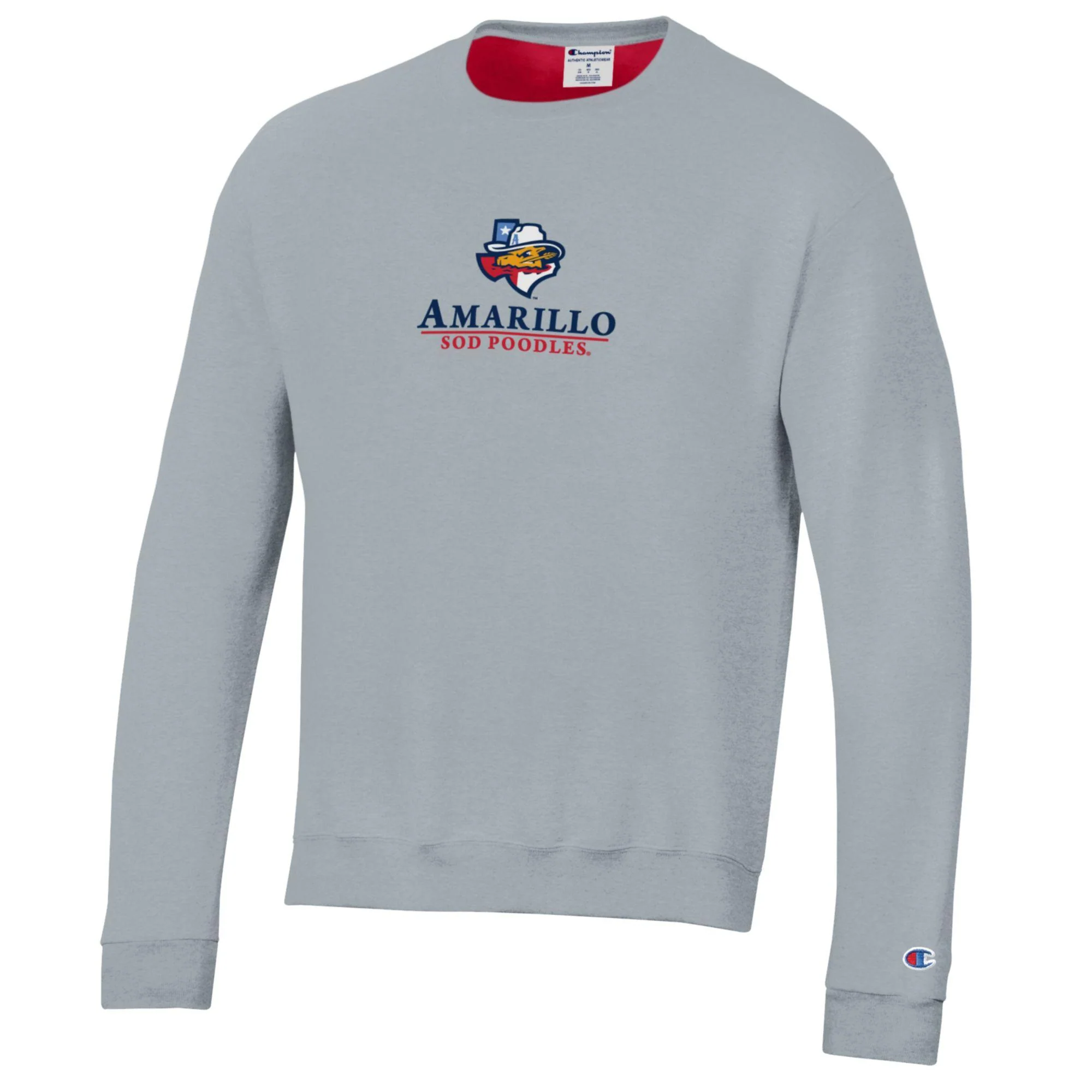 Amarillo Sod Poodles Champion Heather Grey State Crew