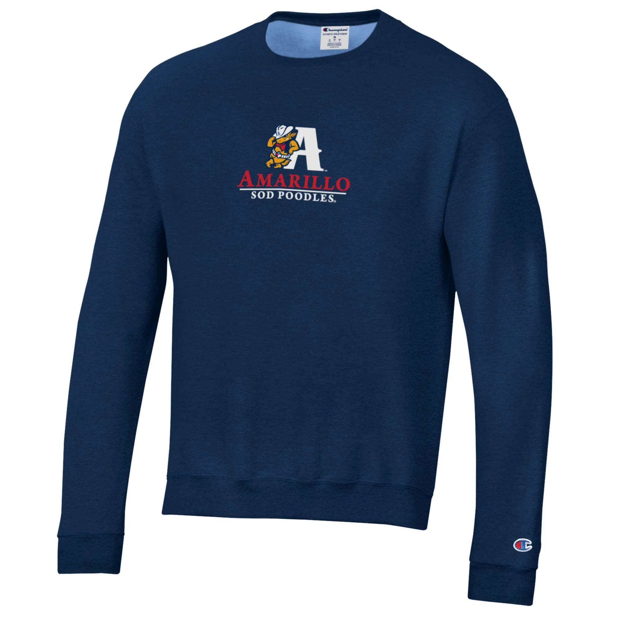 Amarillo Sod Poodles Champion Navy Lean A Crewneck
