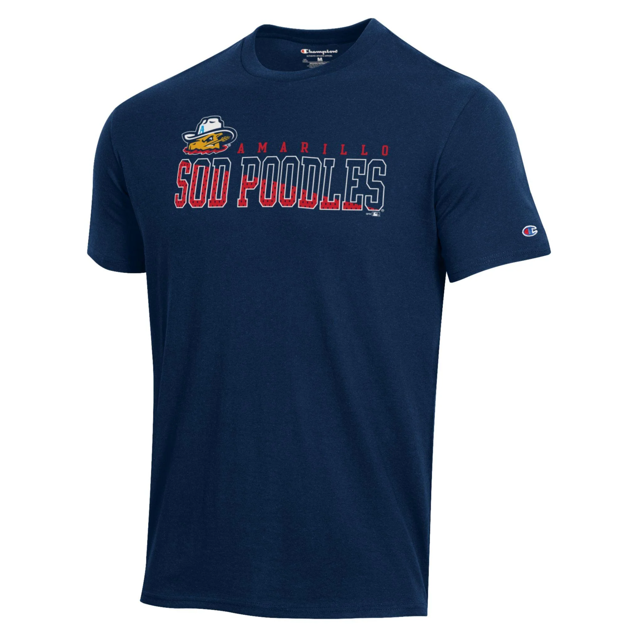 Amarillo Sod Poodles Champion Navy MTO Game Tee