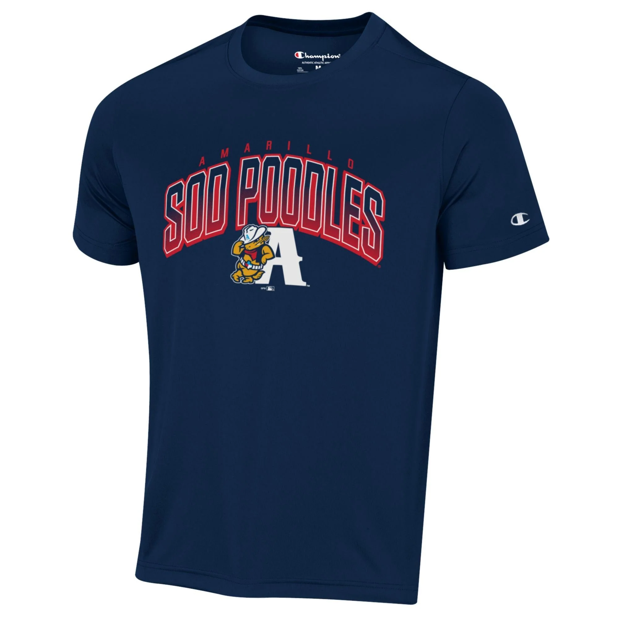 Amarillo Sod Poodles Champion Navy MTO Lean A Tee