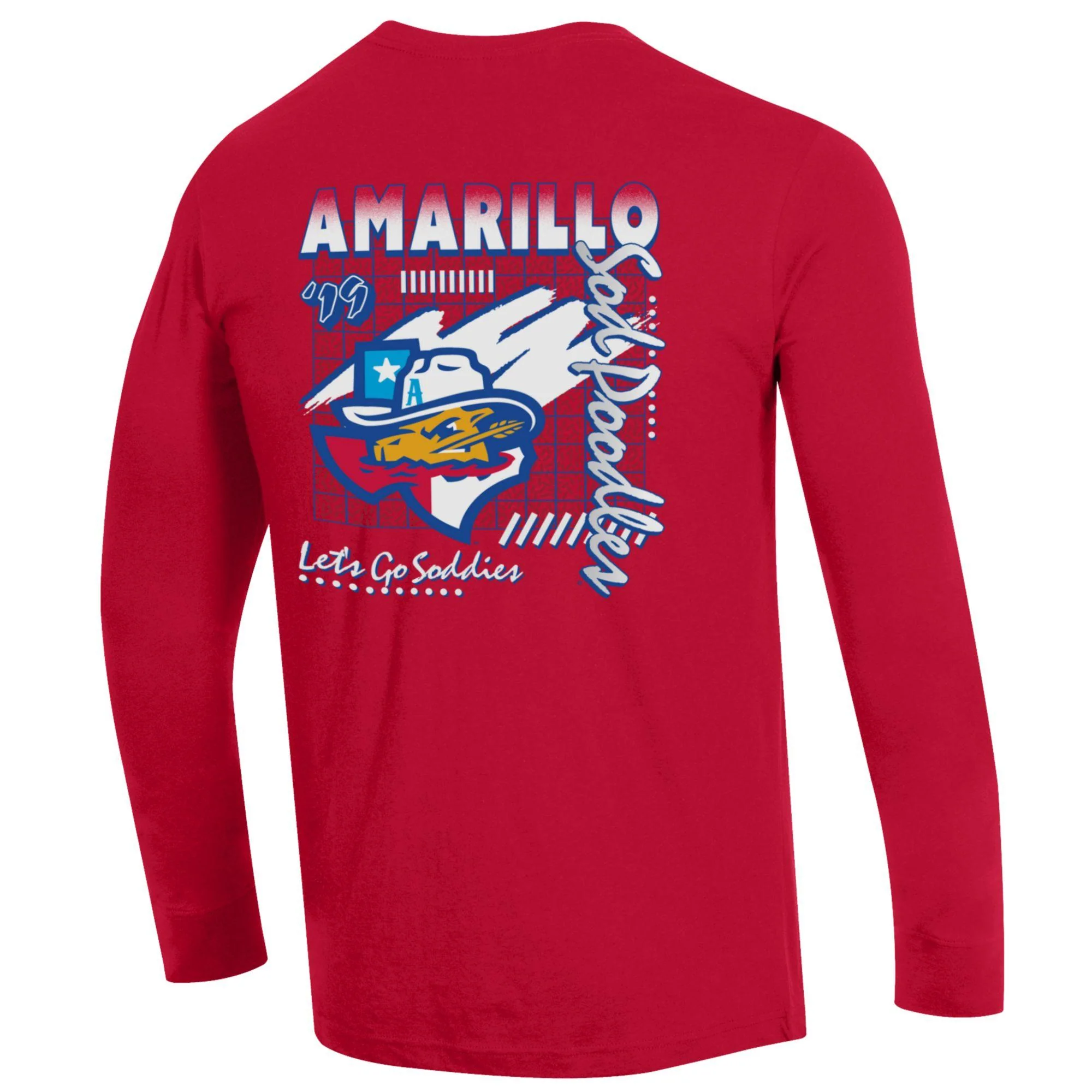 Amarillo Sod Poodles Champion Red State Stadium Long Sleeve Tee