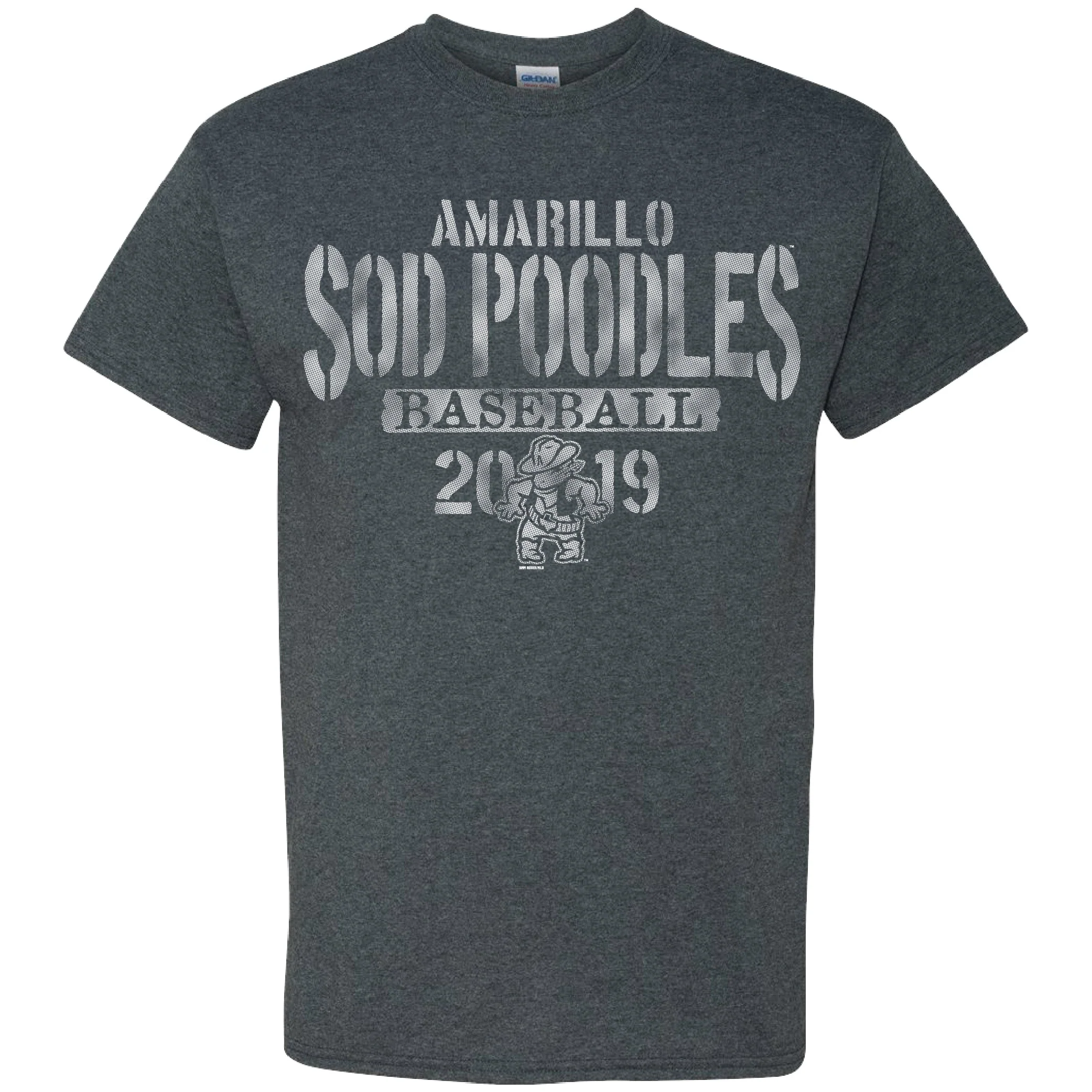 Amarillo Sod Poodles Dark Heather Jaylen Draw Tee