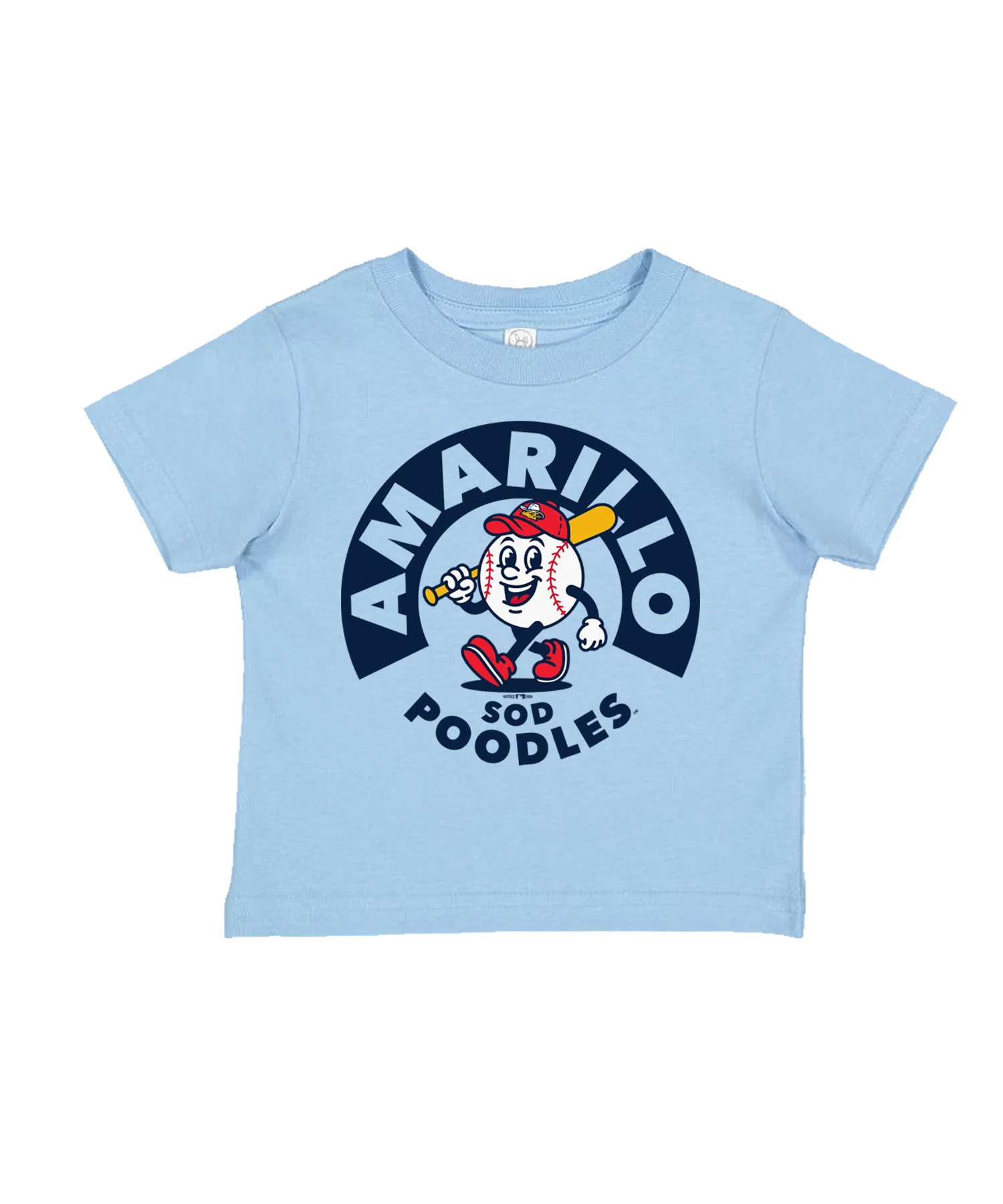 Amarillo Sod Poodles GoTeez Toddler Blue Open  Tee