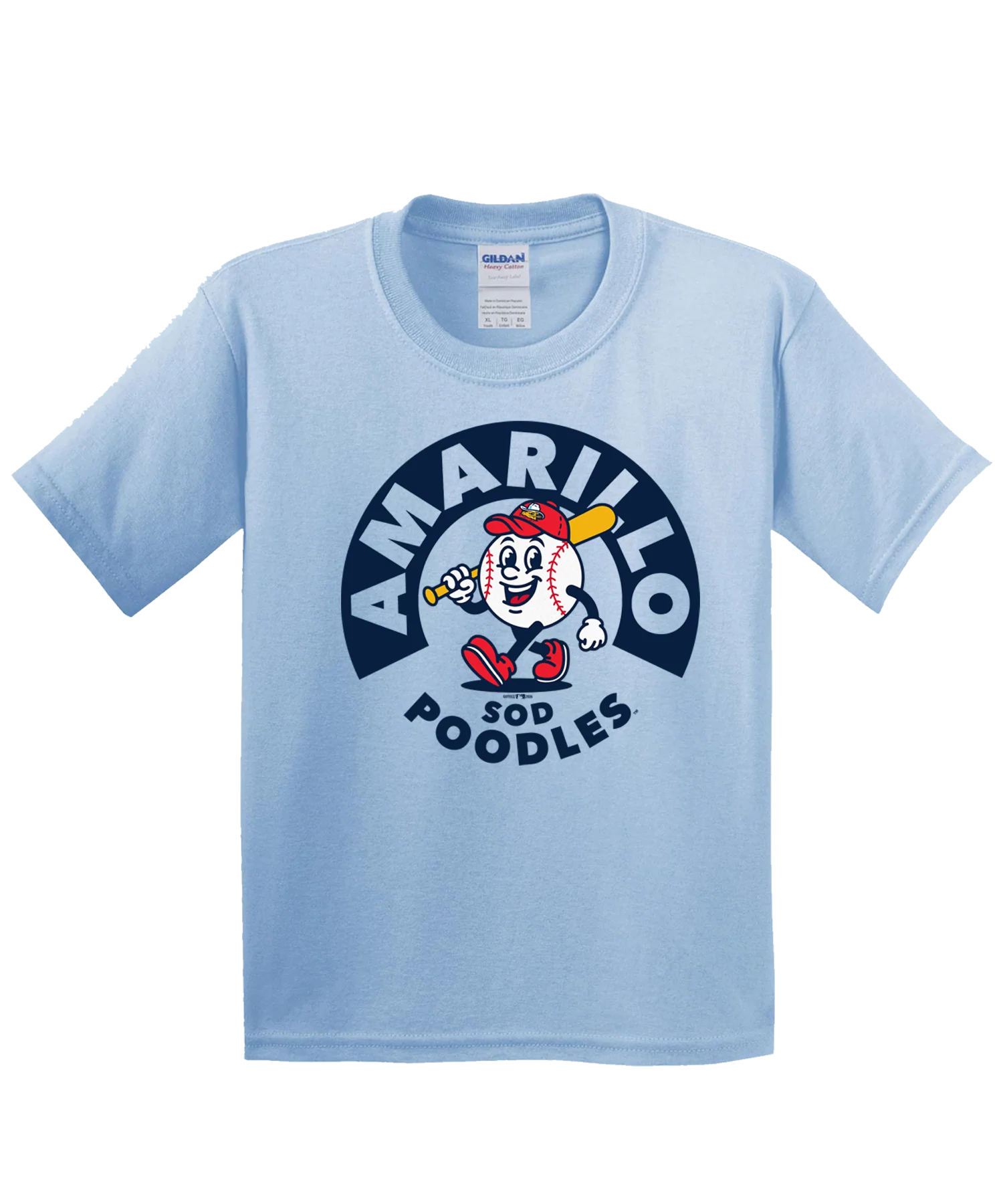 Amarillo Sod Poodles GoTeez Youth Blue Open Tee