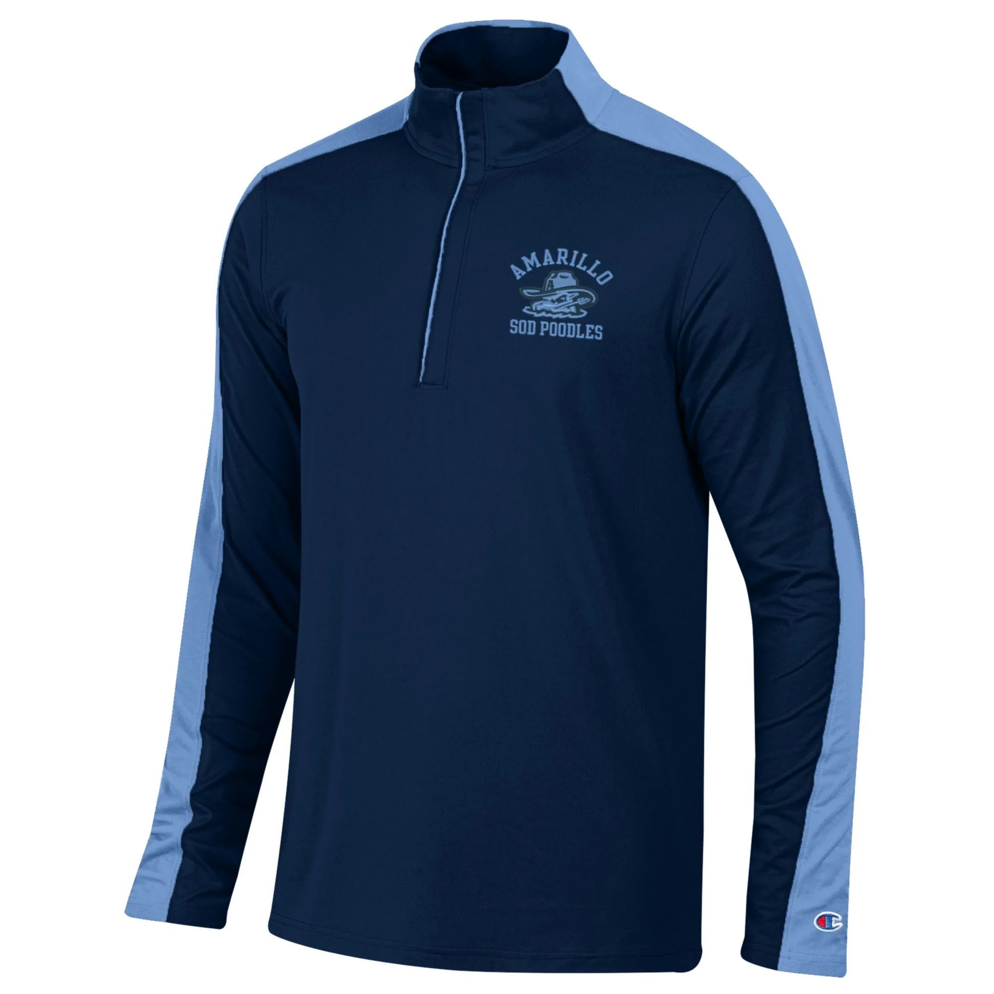 Amarillo Sod Poodles Navy/Light Blue Champion 1/4 Zip