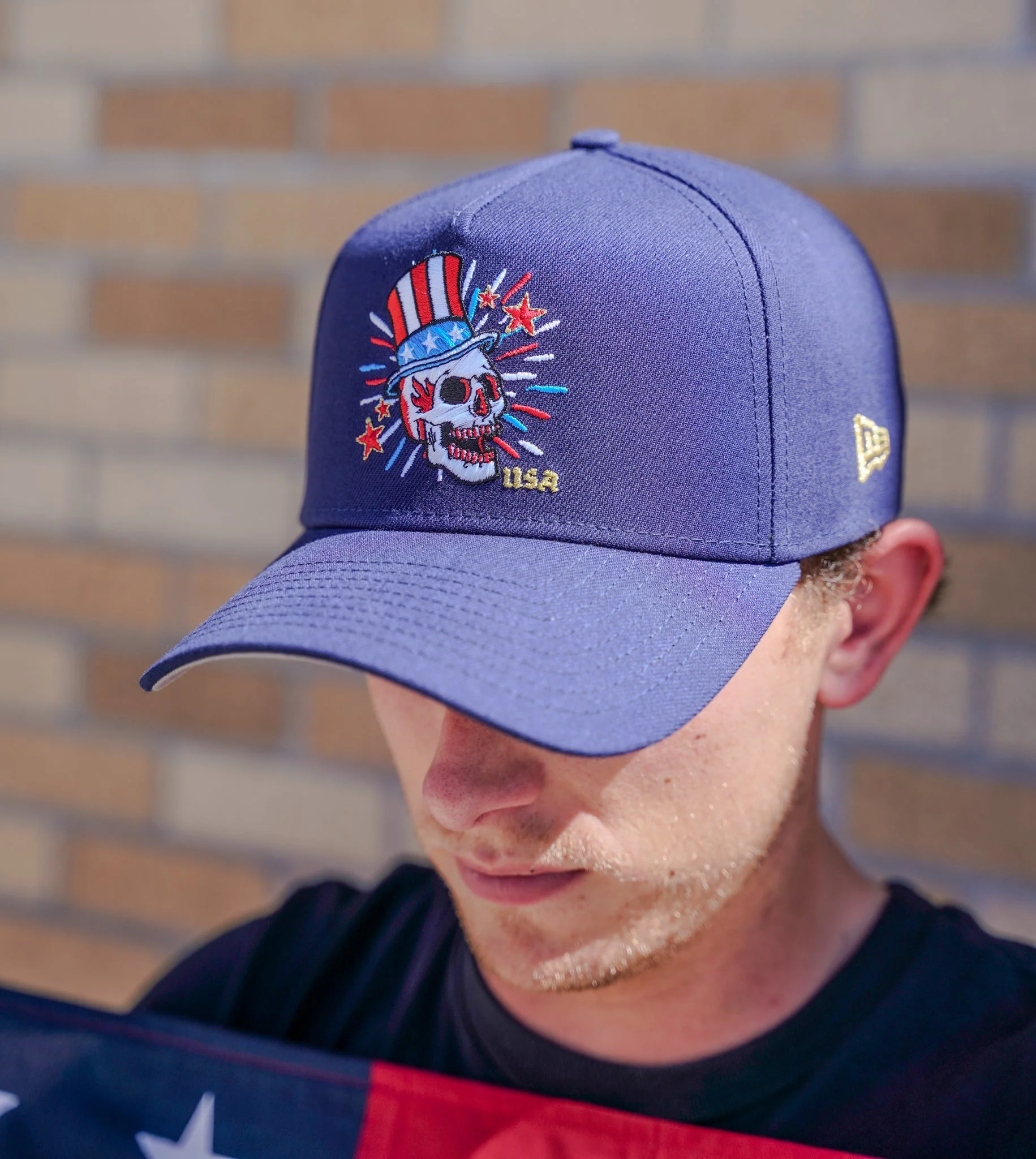 Amarillo Sod Poodles New Era 940 Skull 250 Navy Cap
